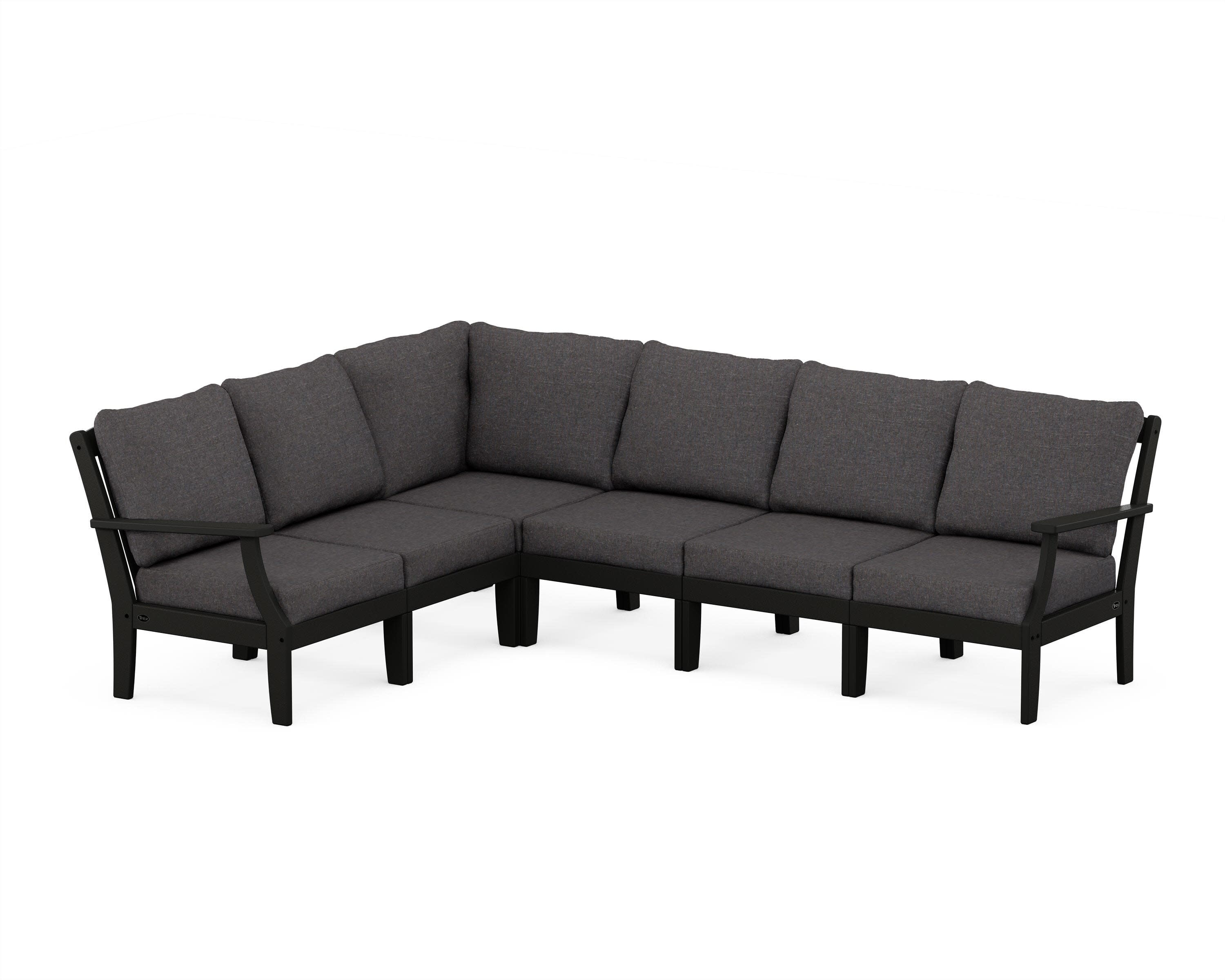 Yacht Club Modular 6-Piece Deep Seating Set in Charcoal Black / Ash Charcoal