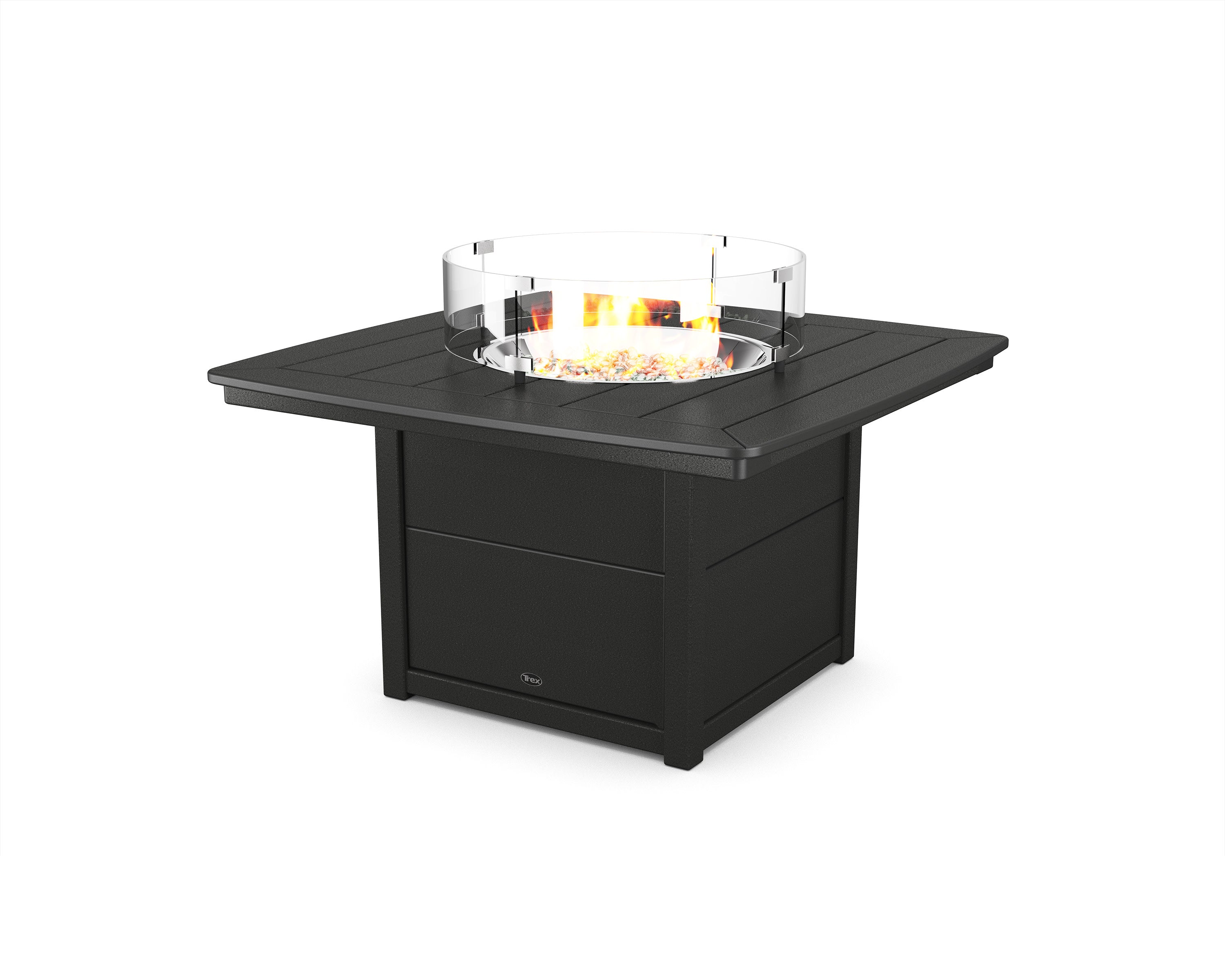 Yacht Club 42 Fire Pit Table in Charcoal Black
