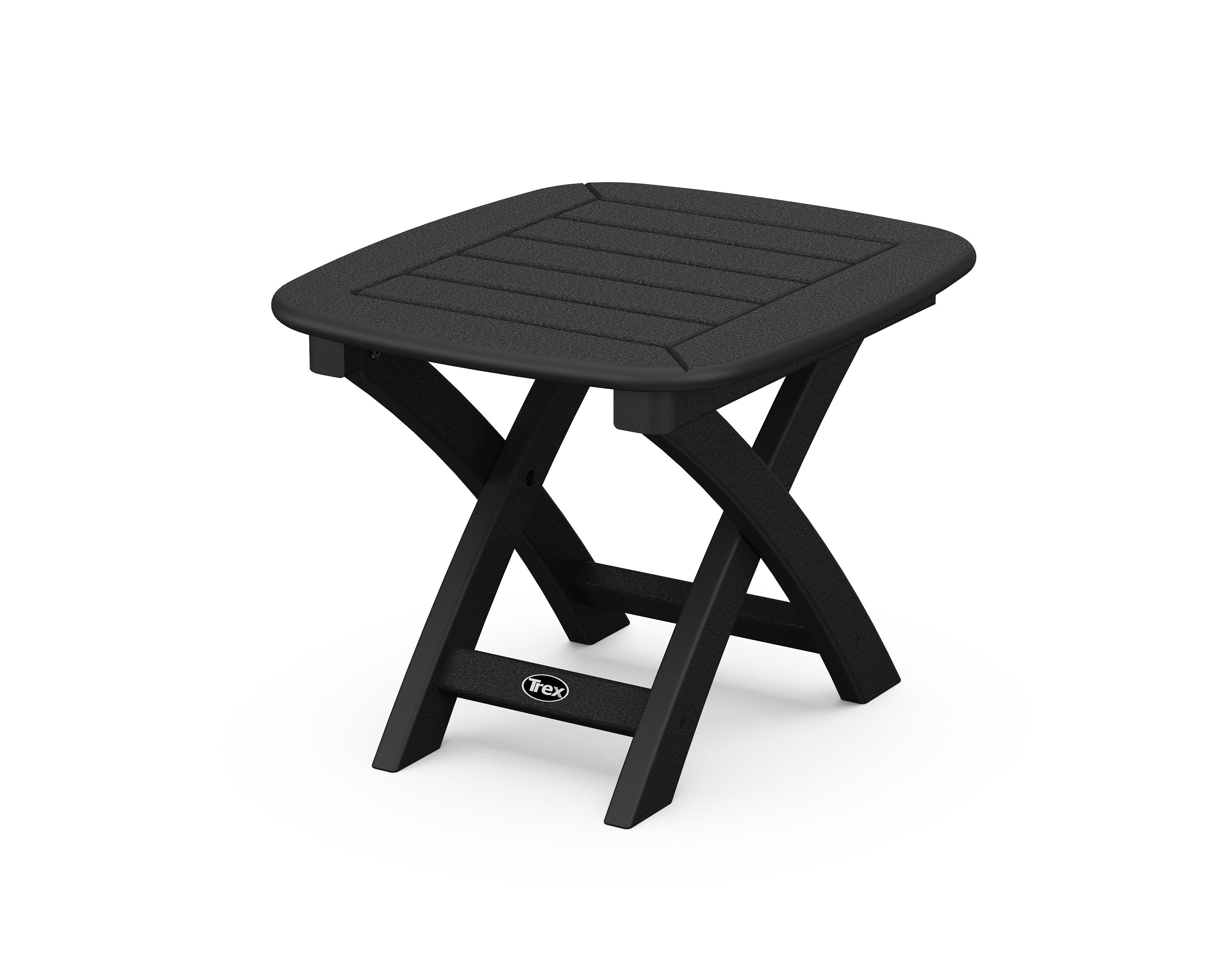 Yacht Club 21" x 18" Side Table in Charcoal Black