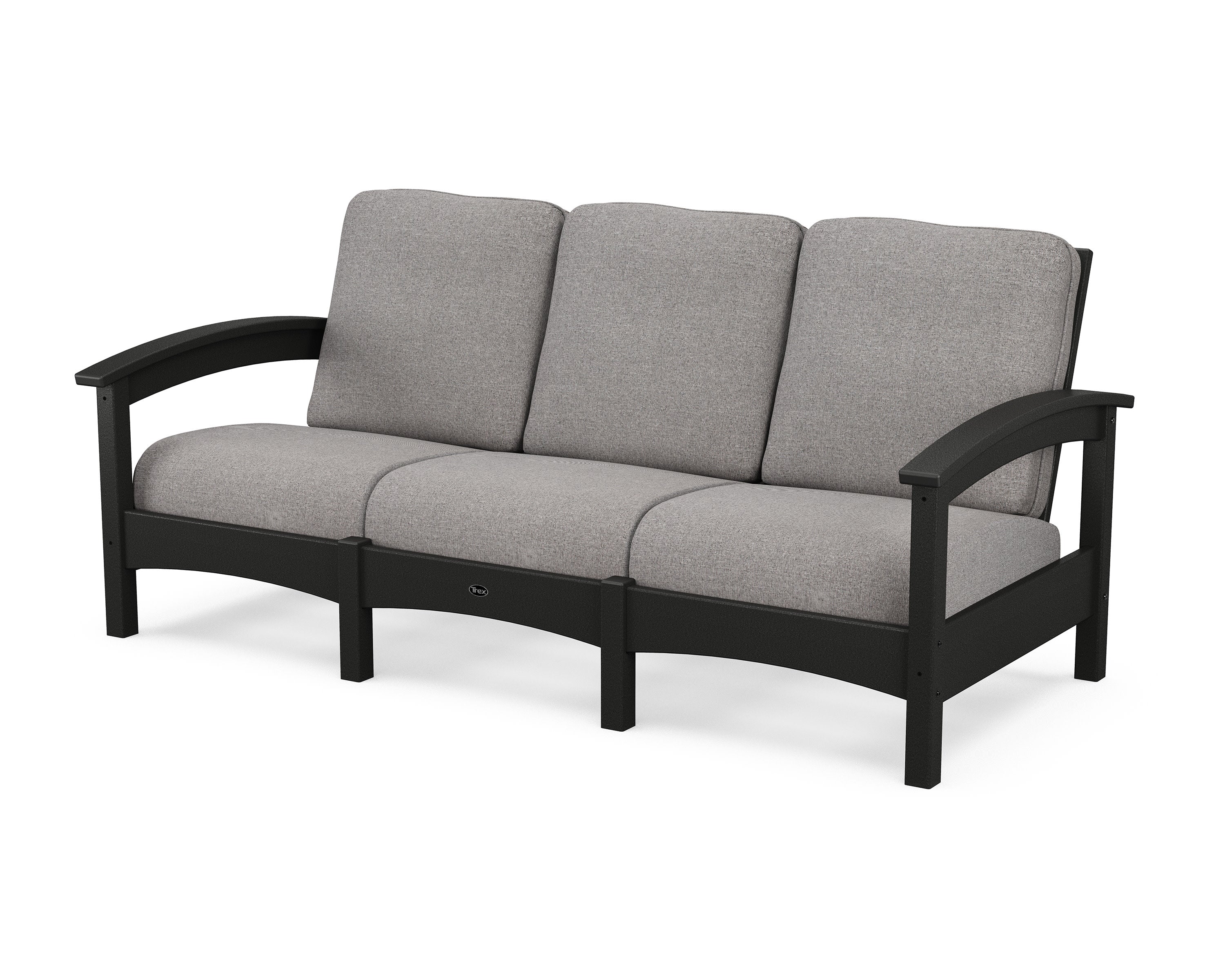 Rockport Club Sofa in Charcoal Black / Grey Mist