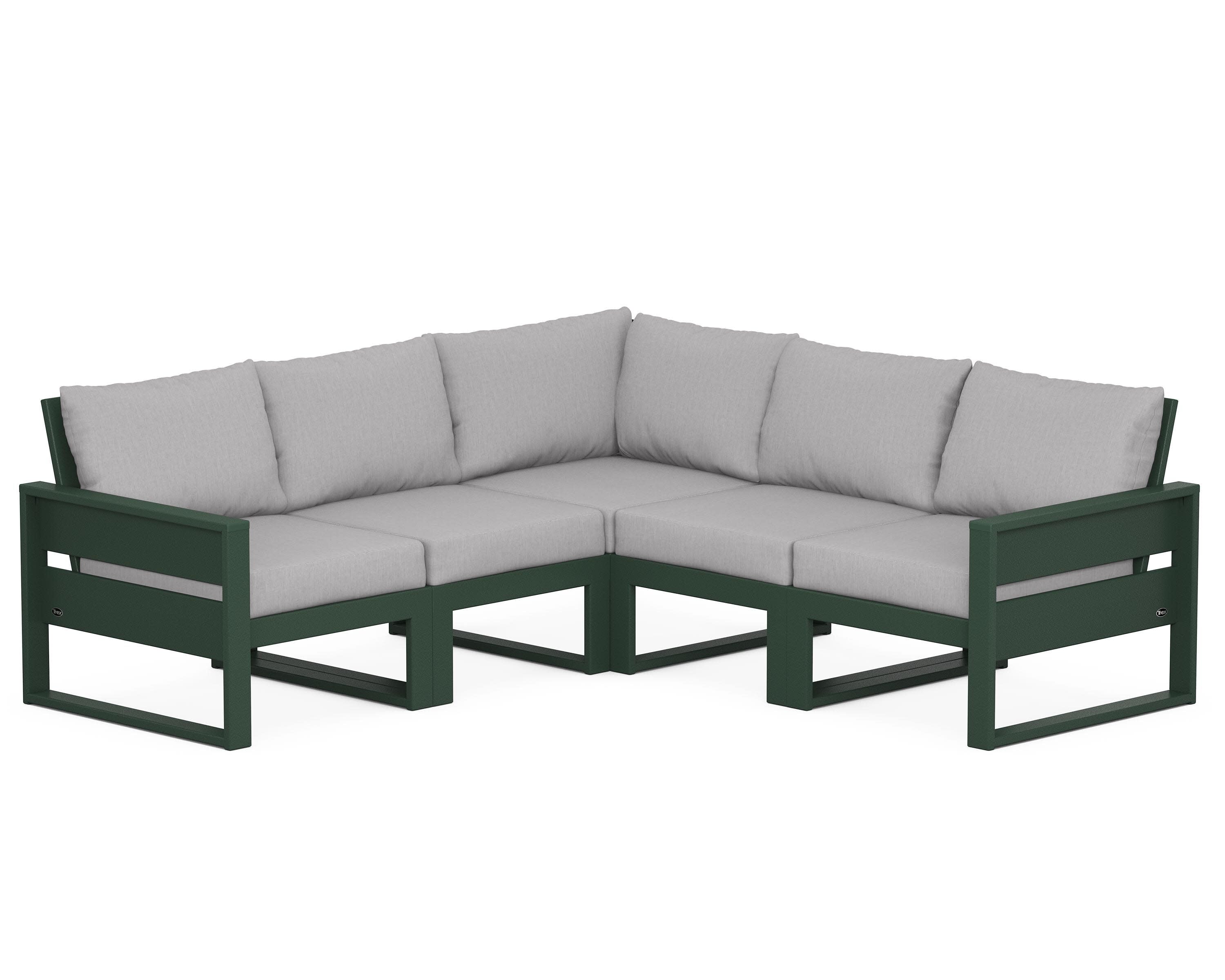Eastport 5-Piece Sectional in Rainforest Canopy / Granite