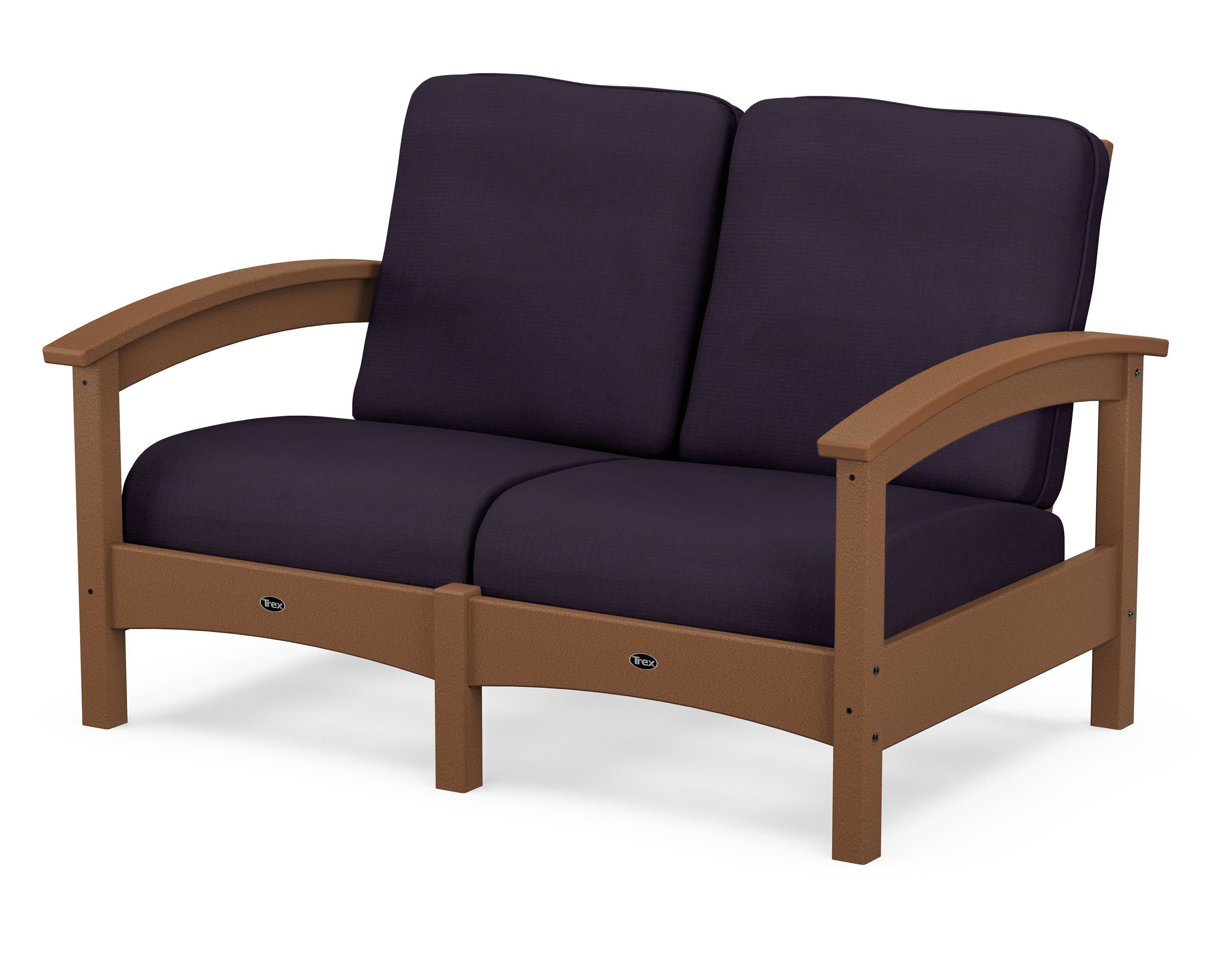 Rockport Club Loveseat in Tree House / Navy Linen