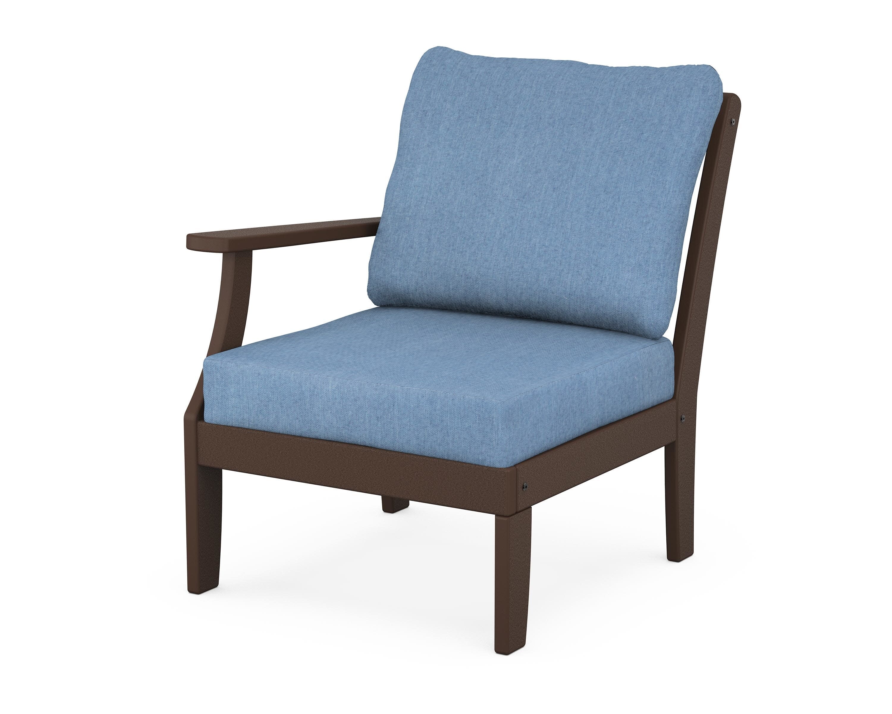 Yacht Club Modular Left Arm Chair in Vintage Lantern / Sky Blue