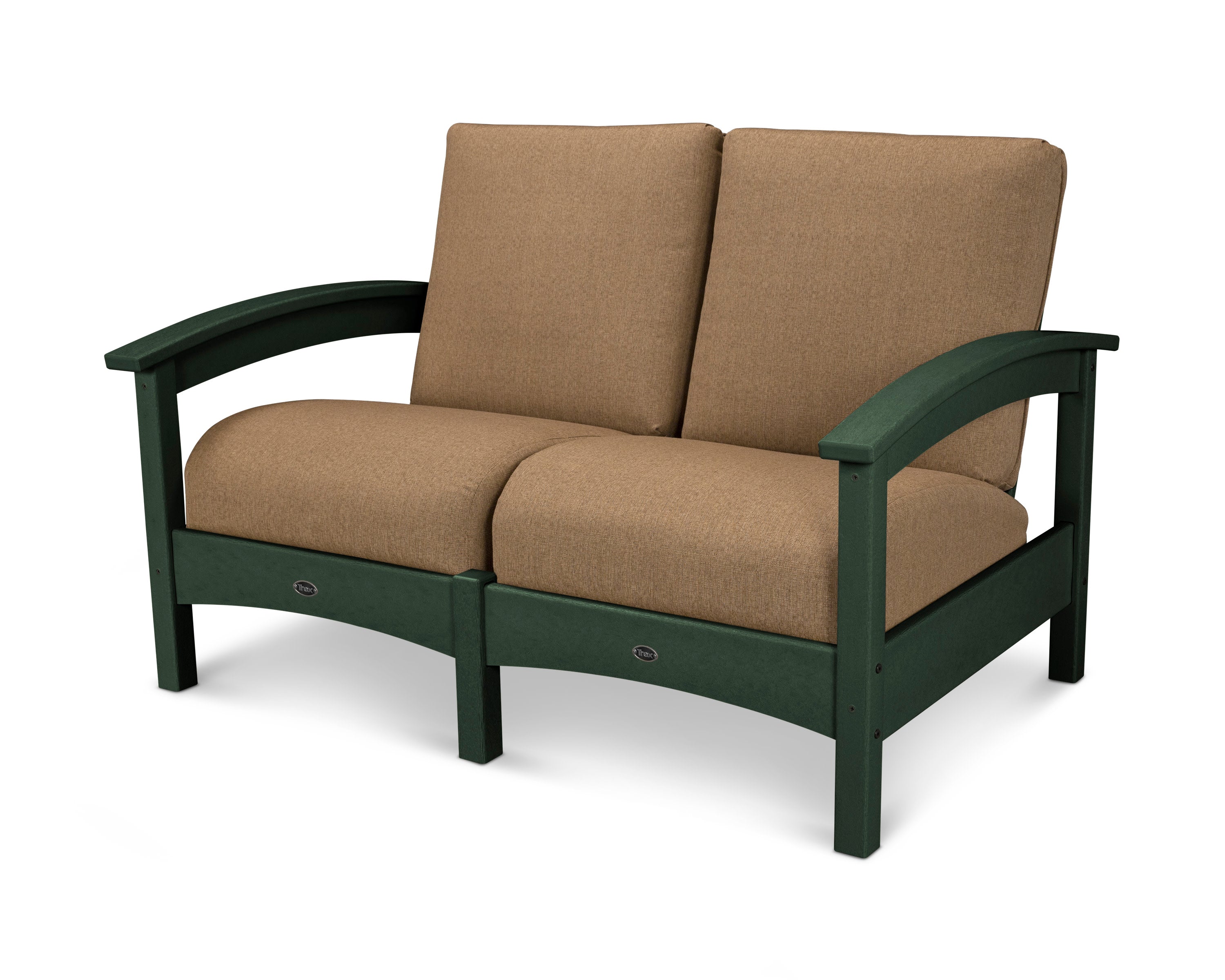 Rockport Club Loveseat in Rainforest Canopy / Sesame