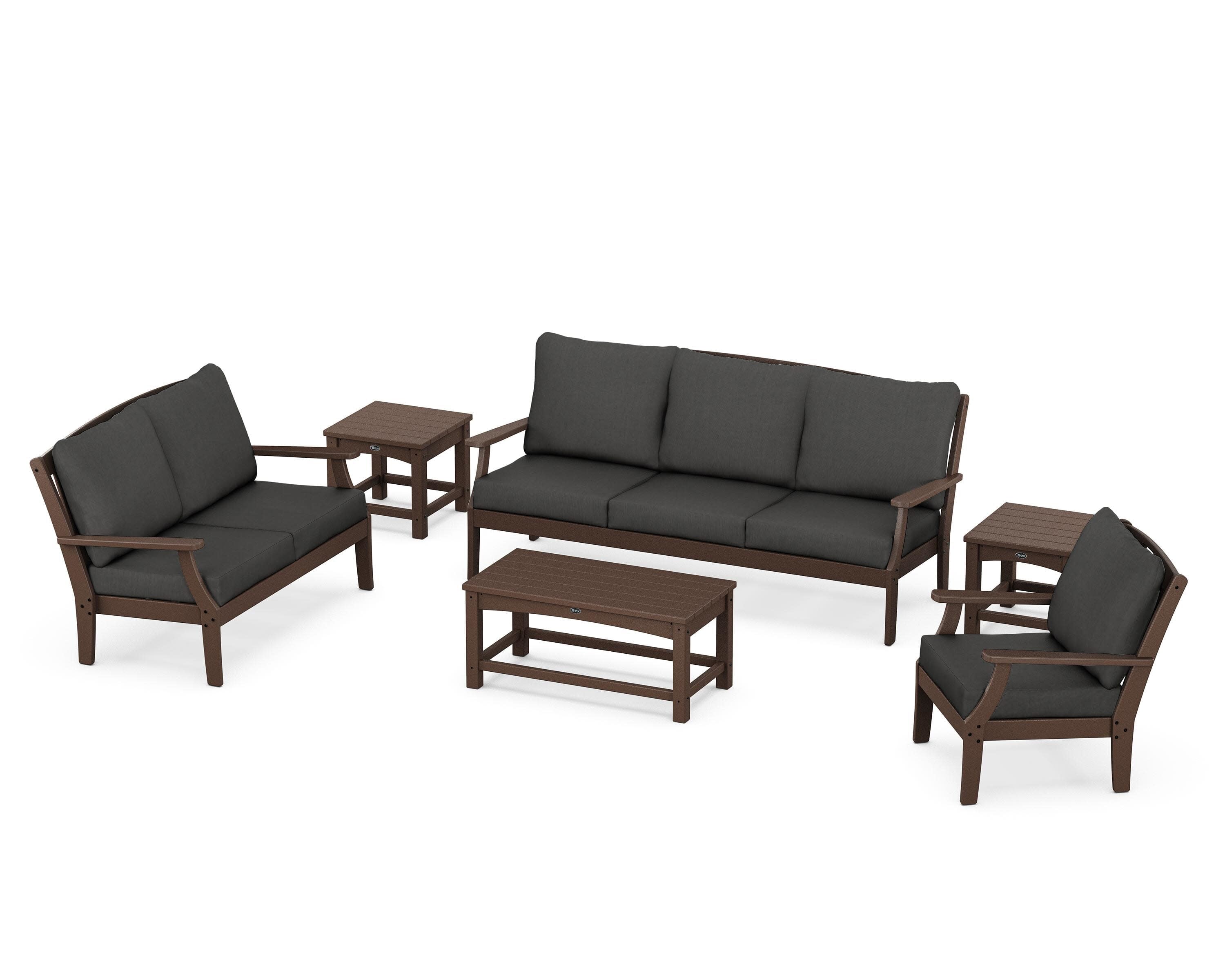 Yacht Club 6-Piece Deep Seating Set in Vintage Lantern / Spectrum Carbon