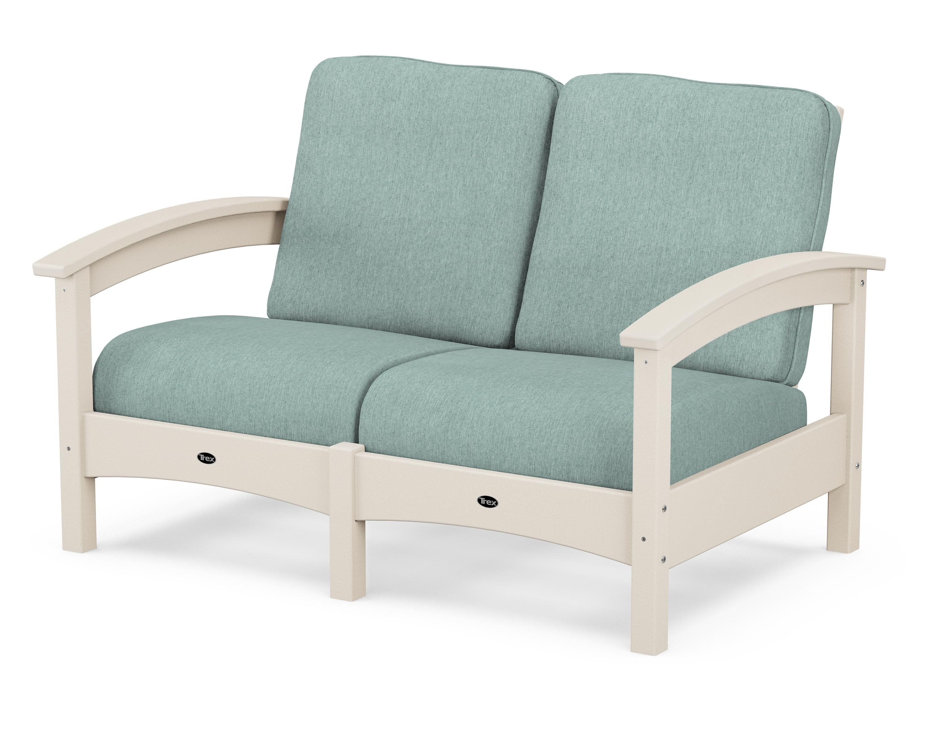 Rockport Club Loveseat in Sand Castle / Glacier Spa