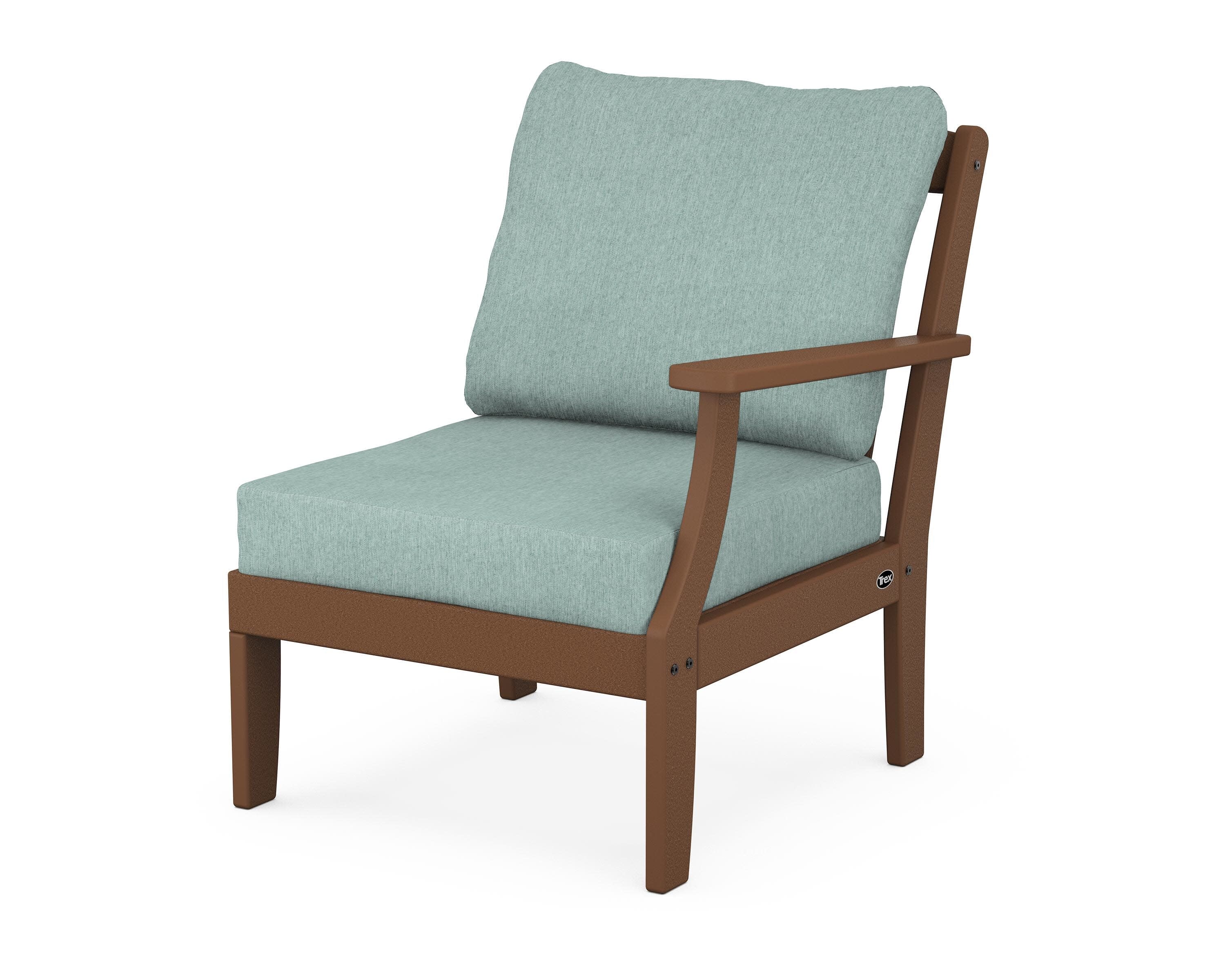 Yacht Club Modular Right Arm Chair in Tree House / Glacier Spa