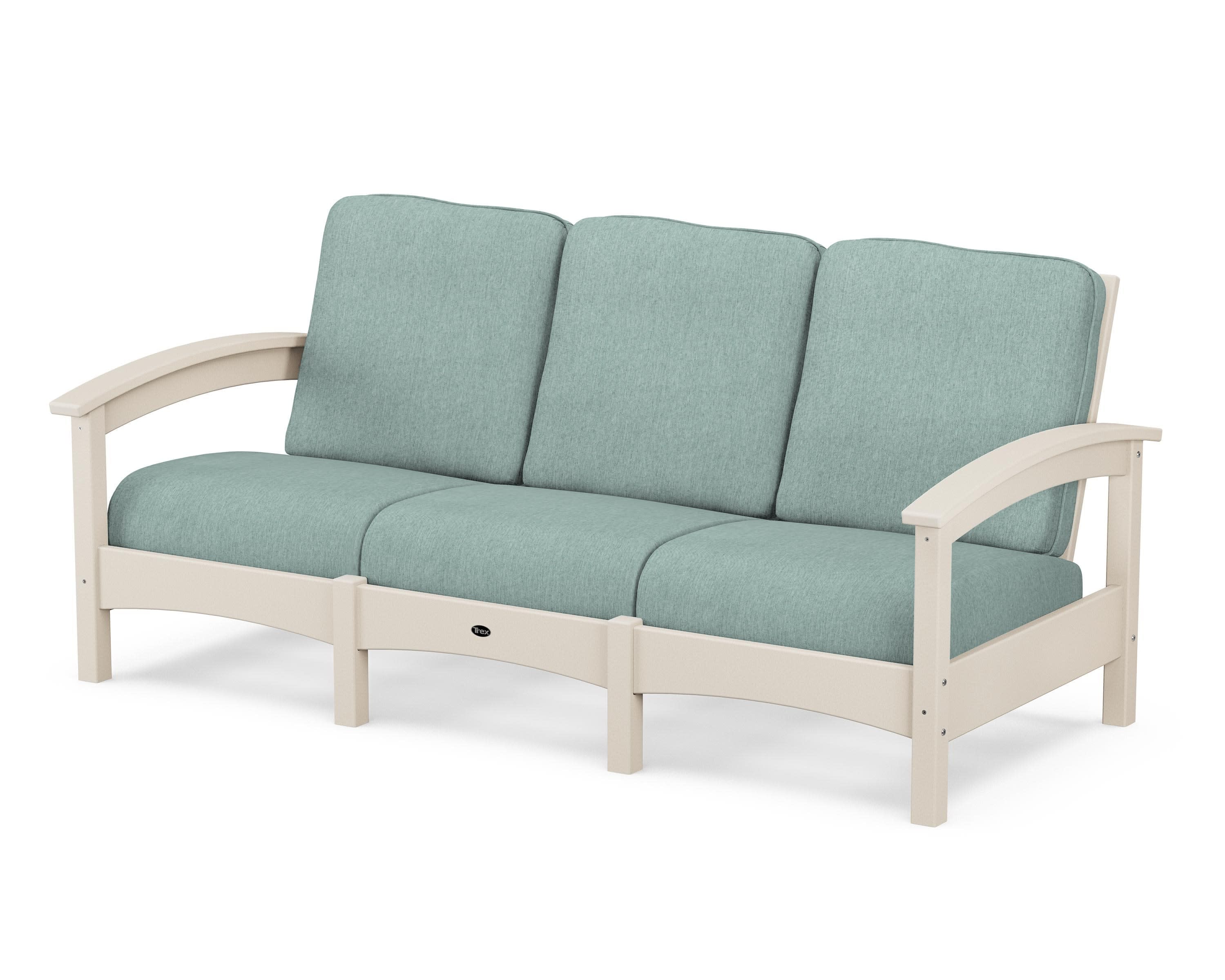 Rockport Club Sofa in Sand Castle / Glacier Spa