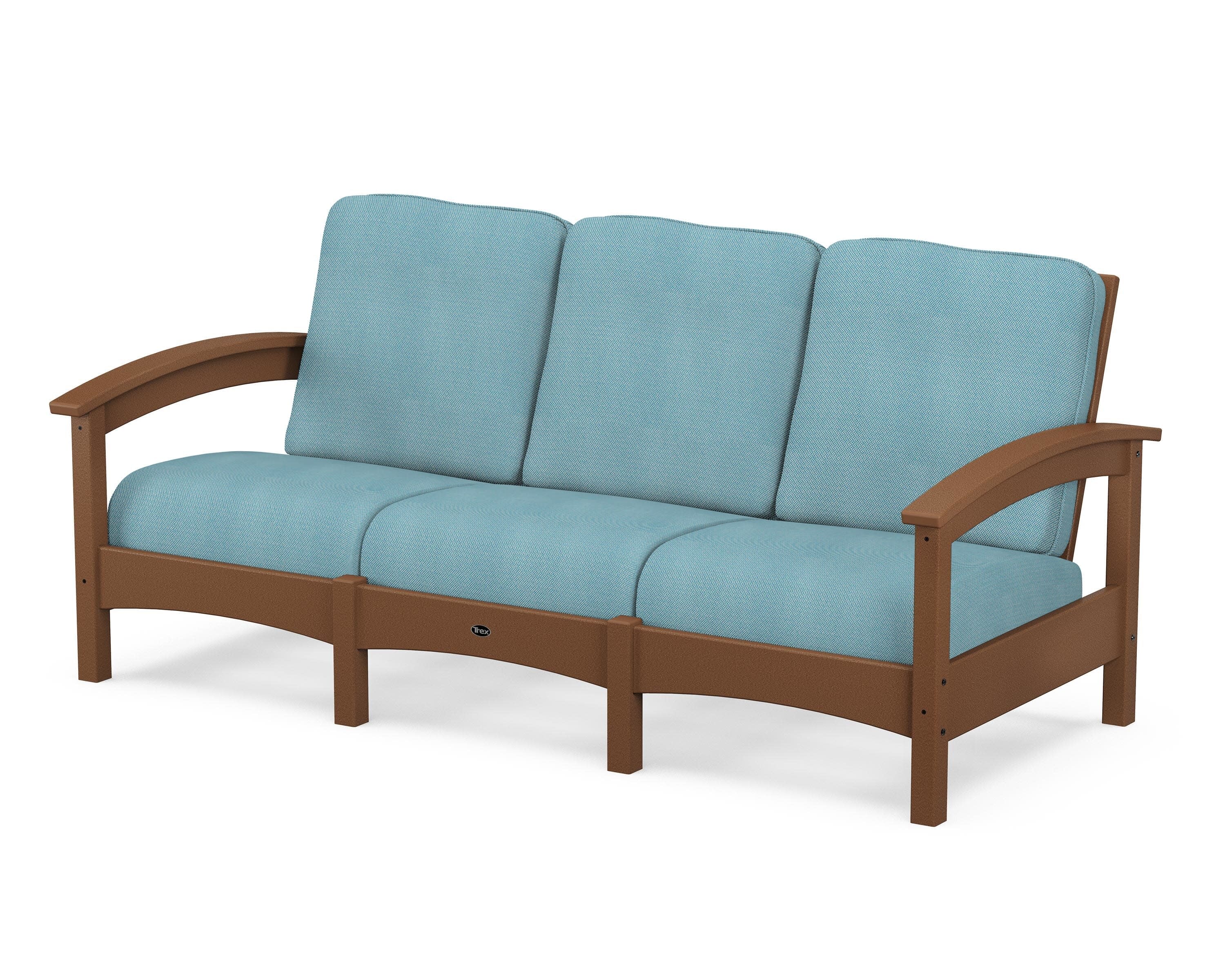 Rockport Club Sofa in Tree House / Lattice Sky Blue