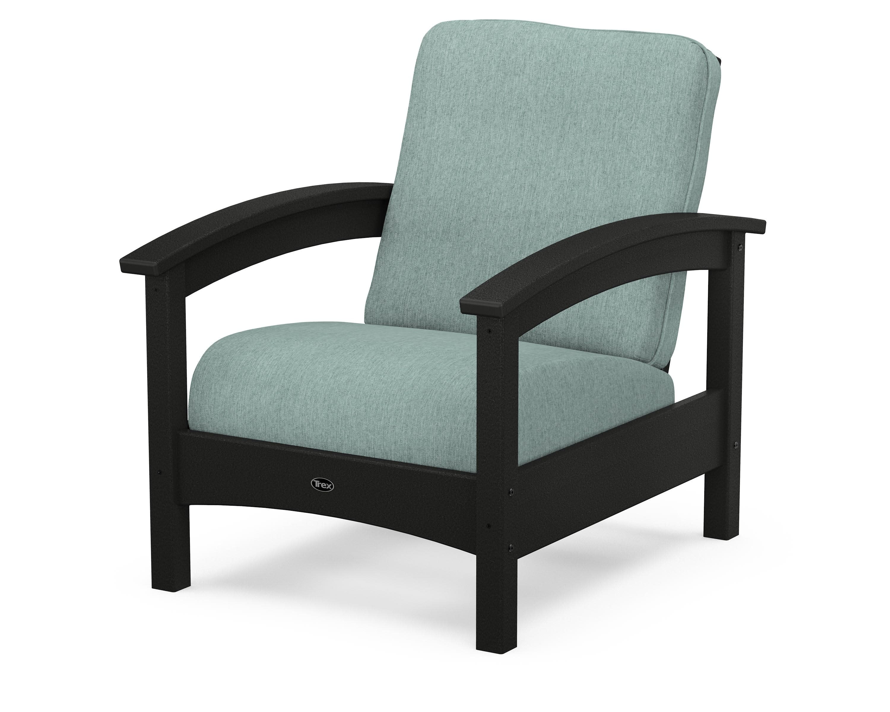 Rockport Club Chair in Charcoal Black / Glacier Spa