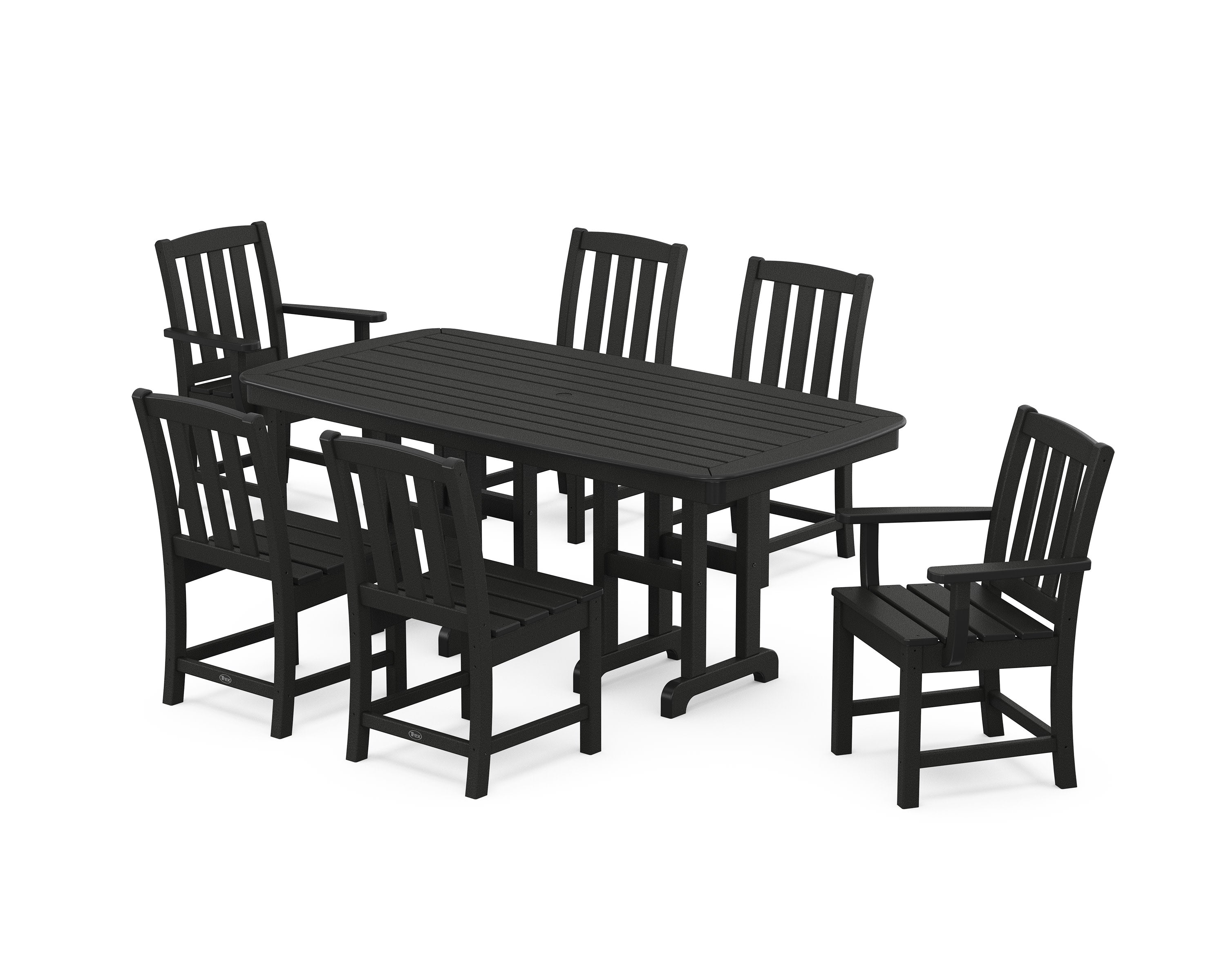 Cape Cod 7-Piece Dining Set in Charcoal Black