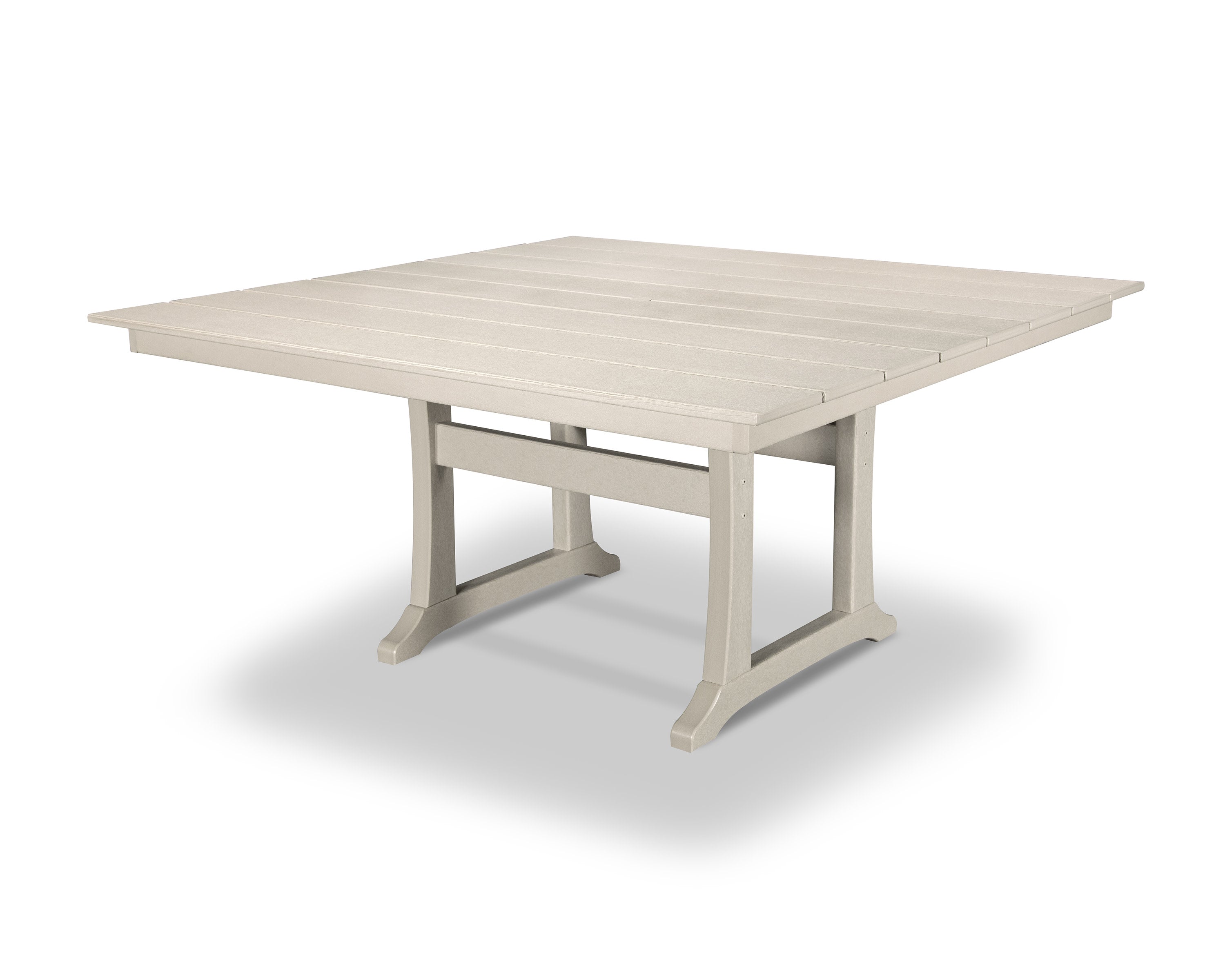 Farmhouse Trestle 59" Dining Table in Sand Castle