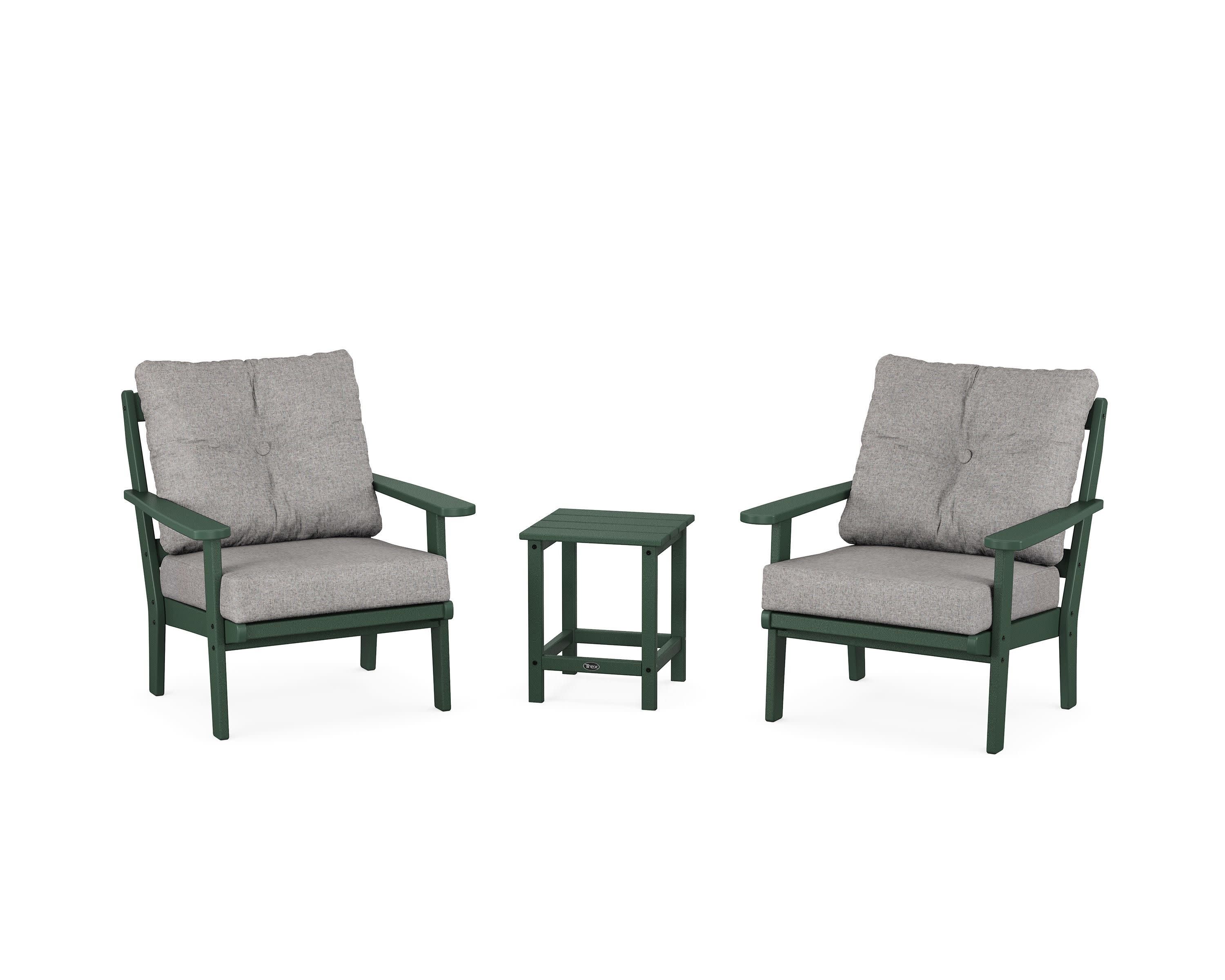 Cape Cod 3-Piece Deep Seating Set in Rainforest Canopy / Grey Mist