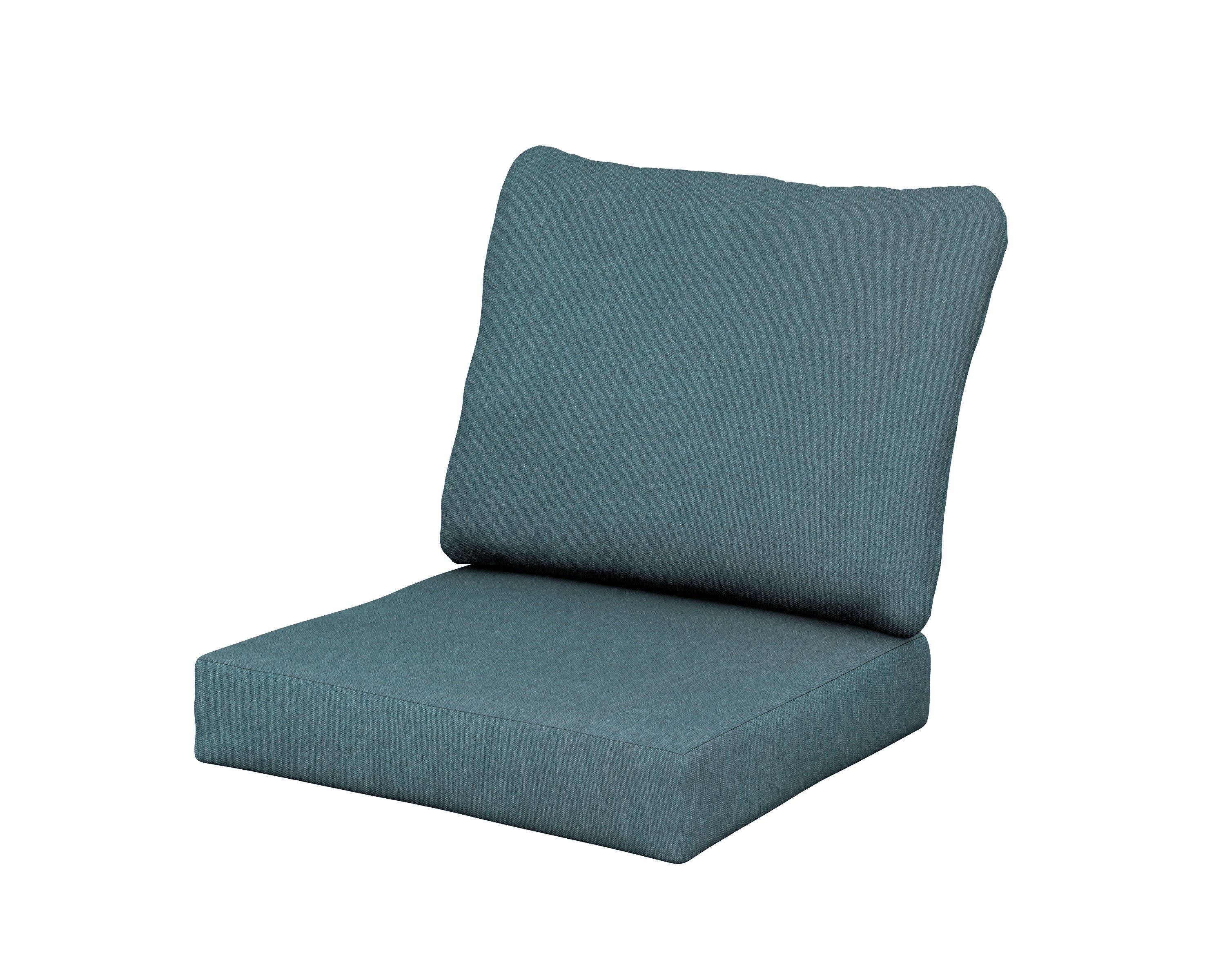 Baffle Seat/Back Cushion in Ocean Teal