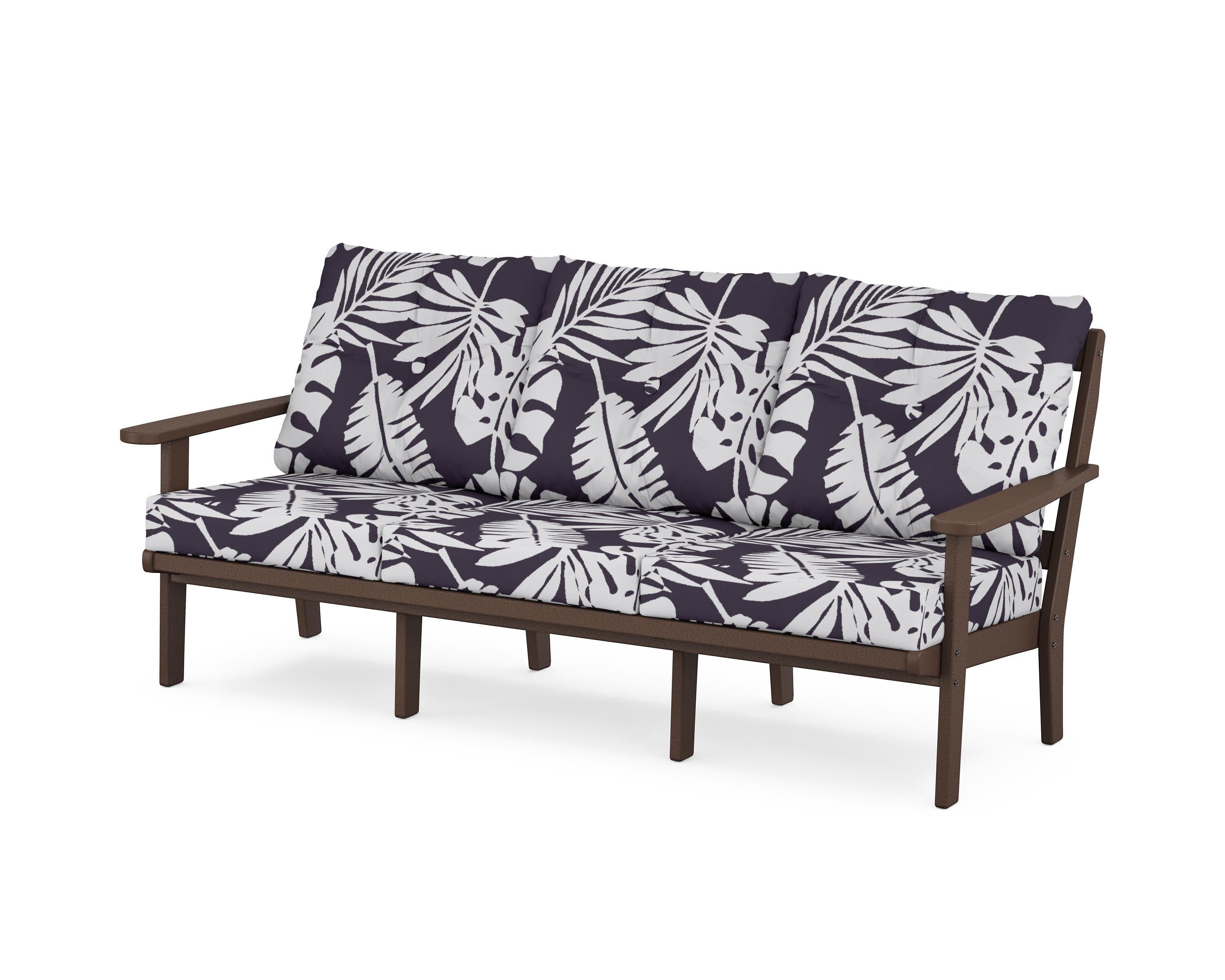 Cape Cod Deep Seating Sofa in Vintage Lantern / Leaf Navy