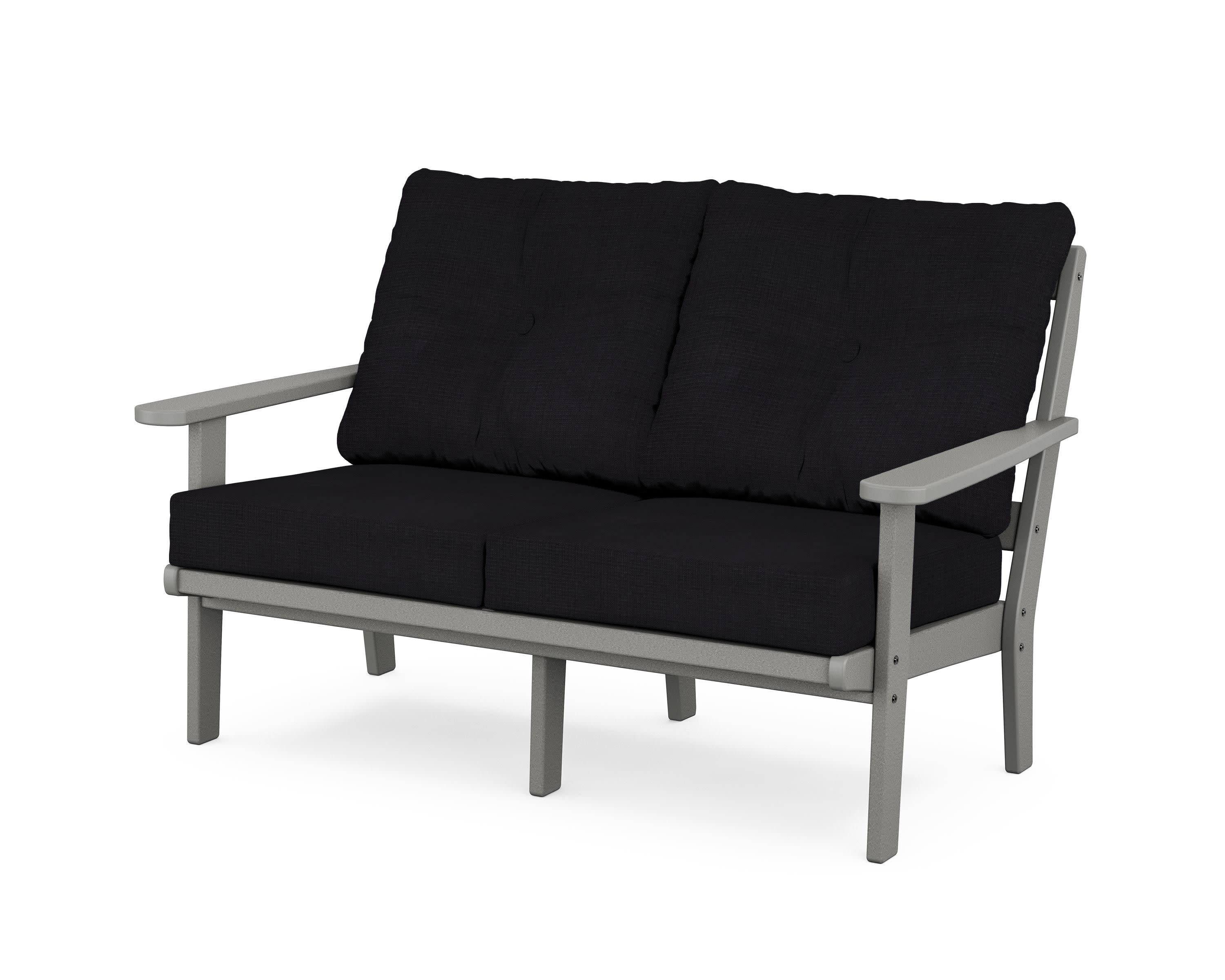Cape Cod Deep Seating Loveseat in Stepping Stone / Midnight Linen