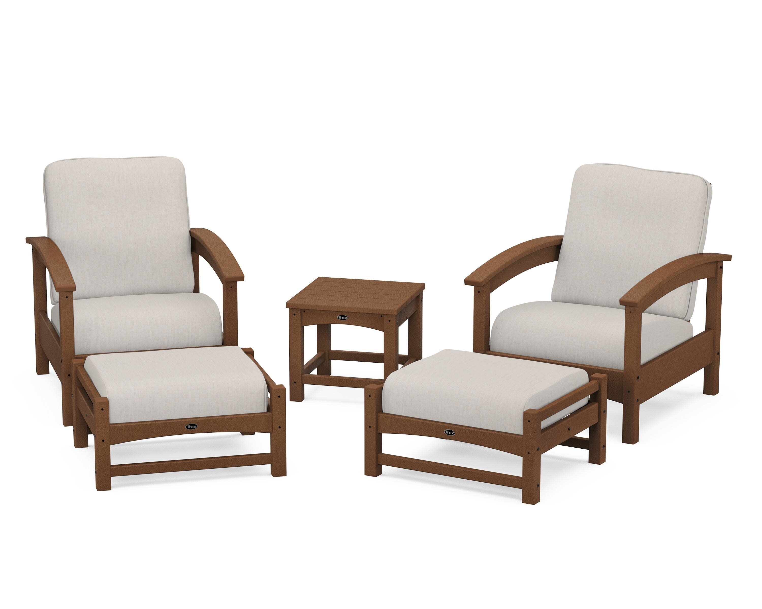 Rockport 5-Piece Deep Seating Set in Tree House / Cast Ash
