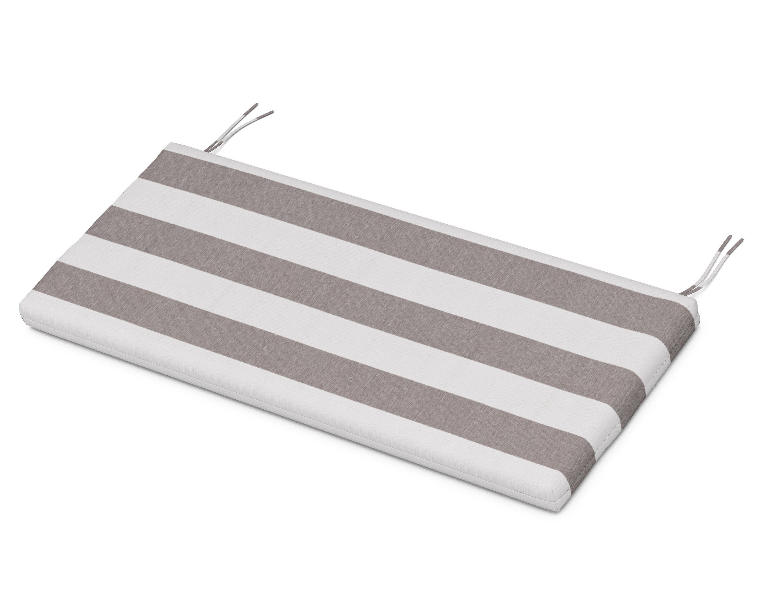 Bench Seat Cushion 17.25"D x 43.5"W x 2.5"H in Cabana Stripe Grey Mist