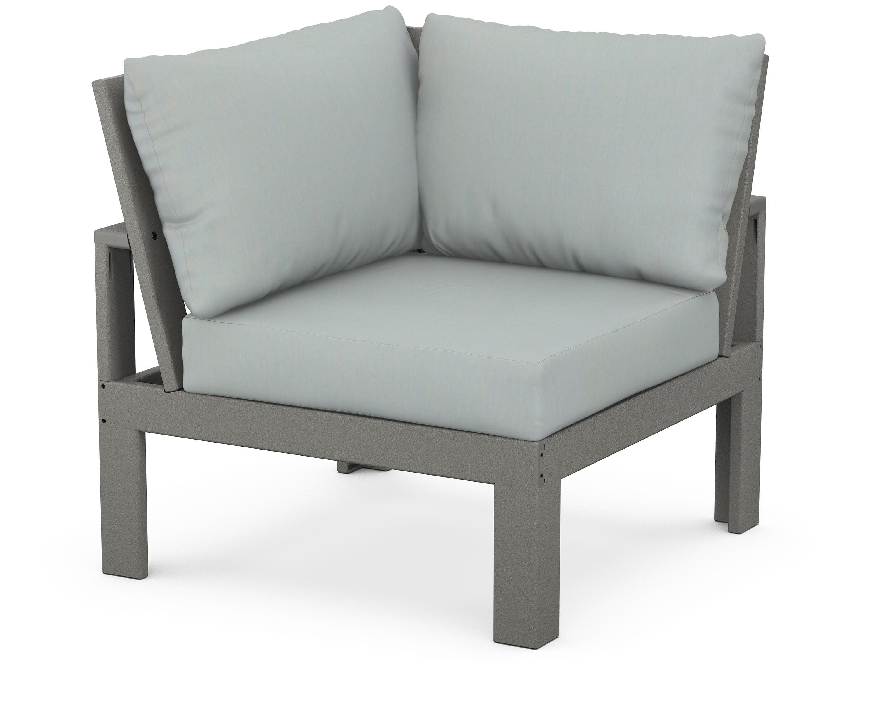 Modular Corner Chair in Slate Grey / Spa