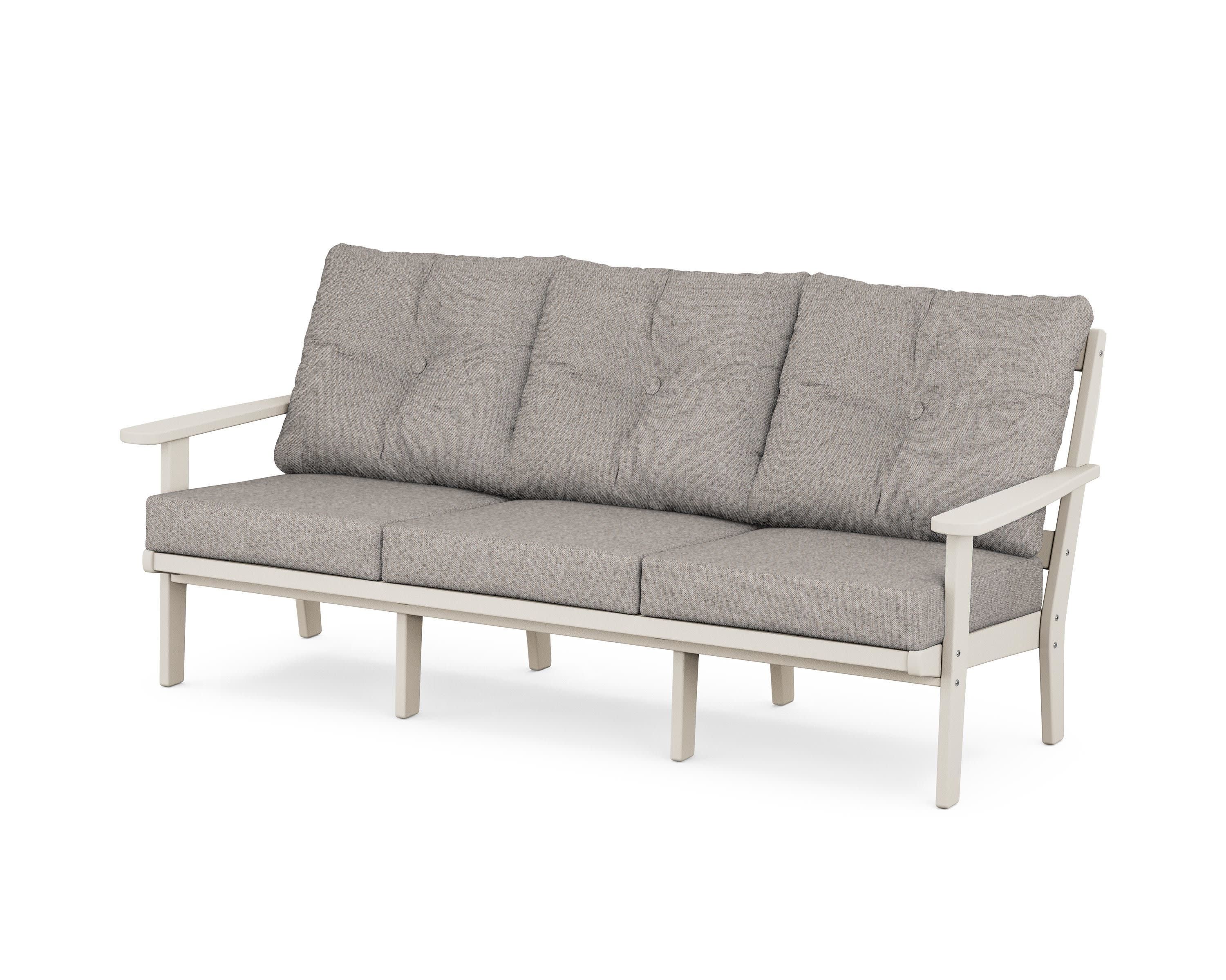 Cape Cod Deep Seating Sofa in Sand Castle / Weathered Tweed
