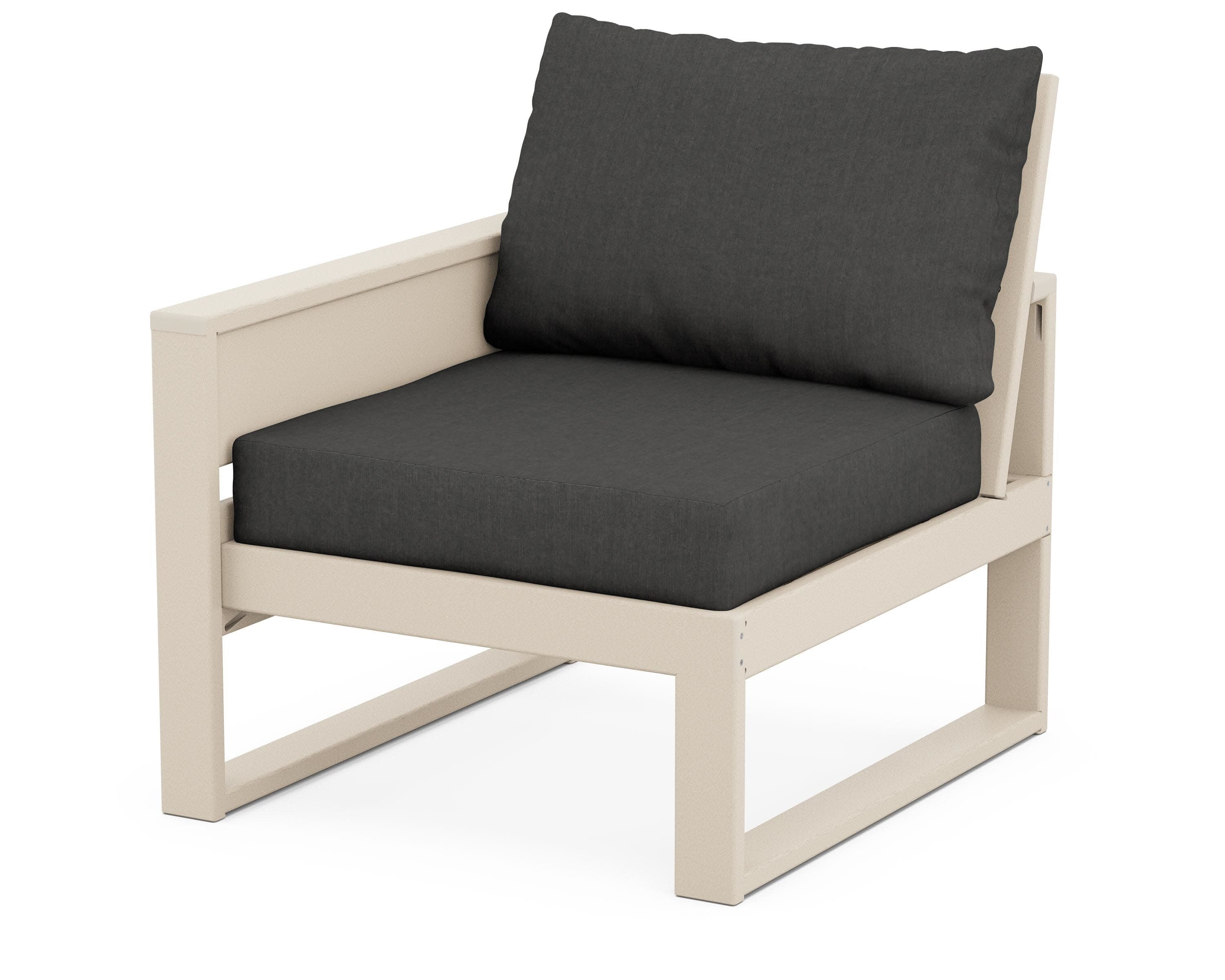 Eastport Modular Left Arm Chair in Sand Castle / Spectrum Carbon