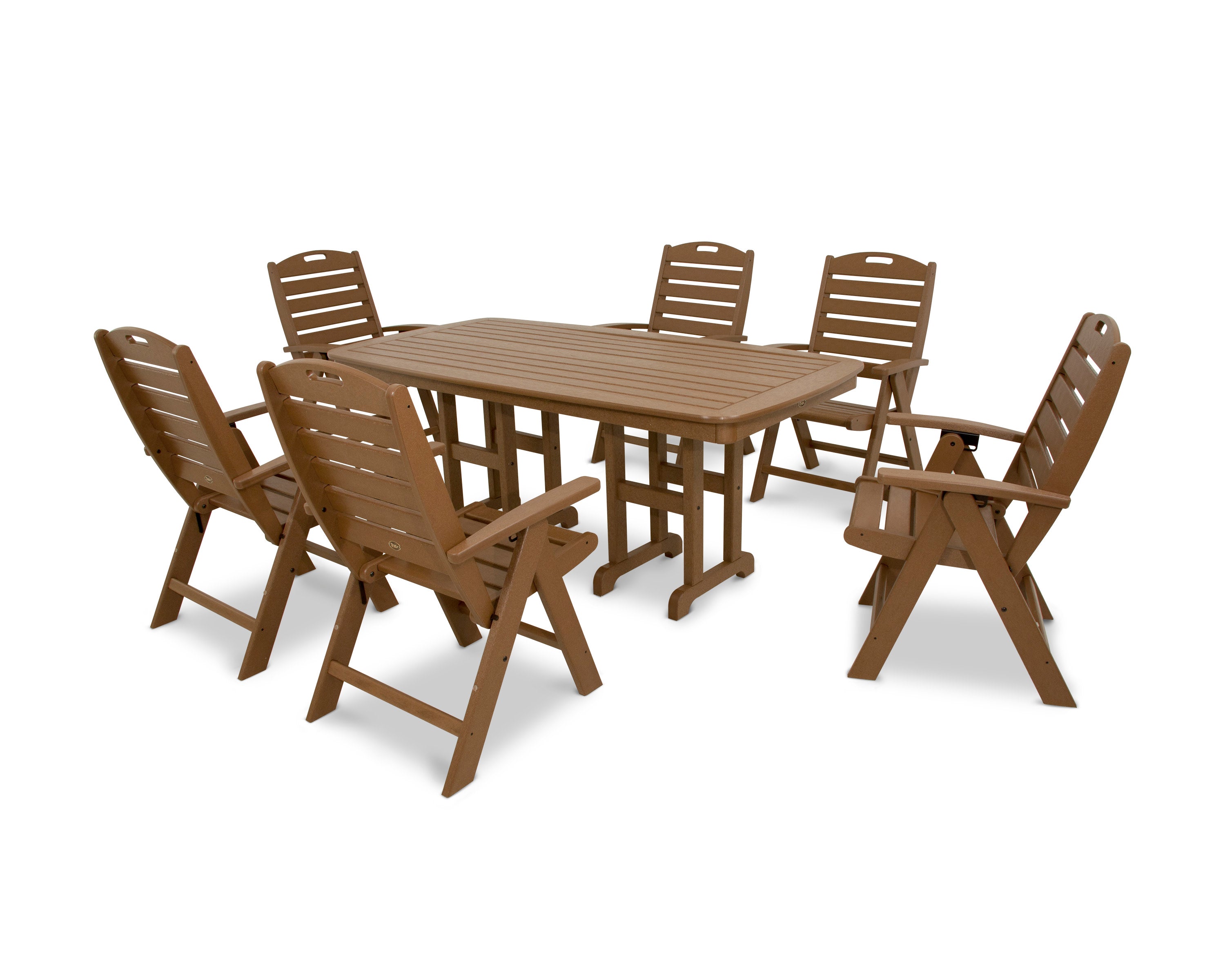 Yacht Club Highback 7-Piece Dining Set in Tree House