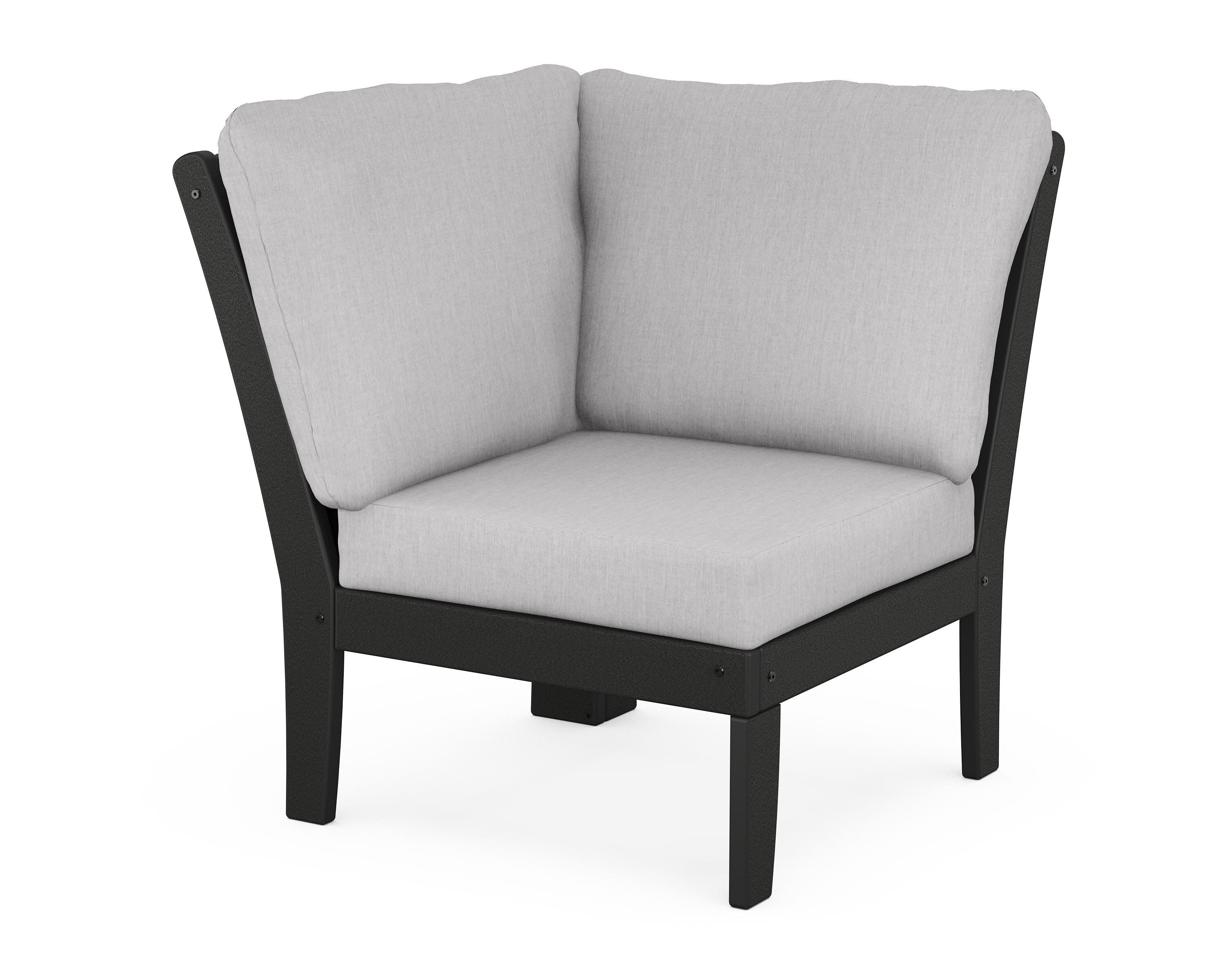 Yacht Club Modular Corner Chair in Charcoal Black / Granite