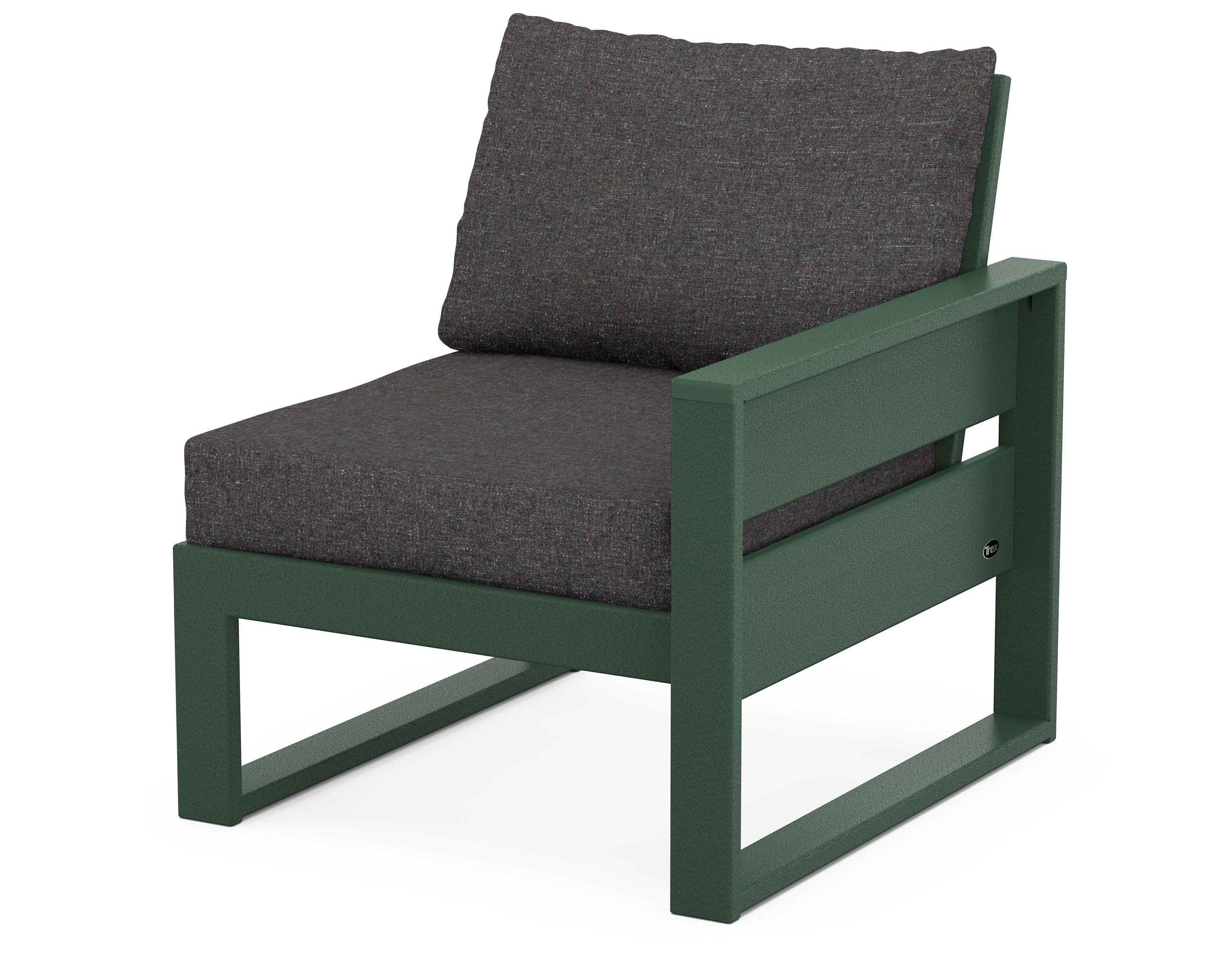 Eastport Modular Right Arm Chair in Rainforest Canopy / Ash Charcoal
