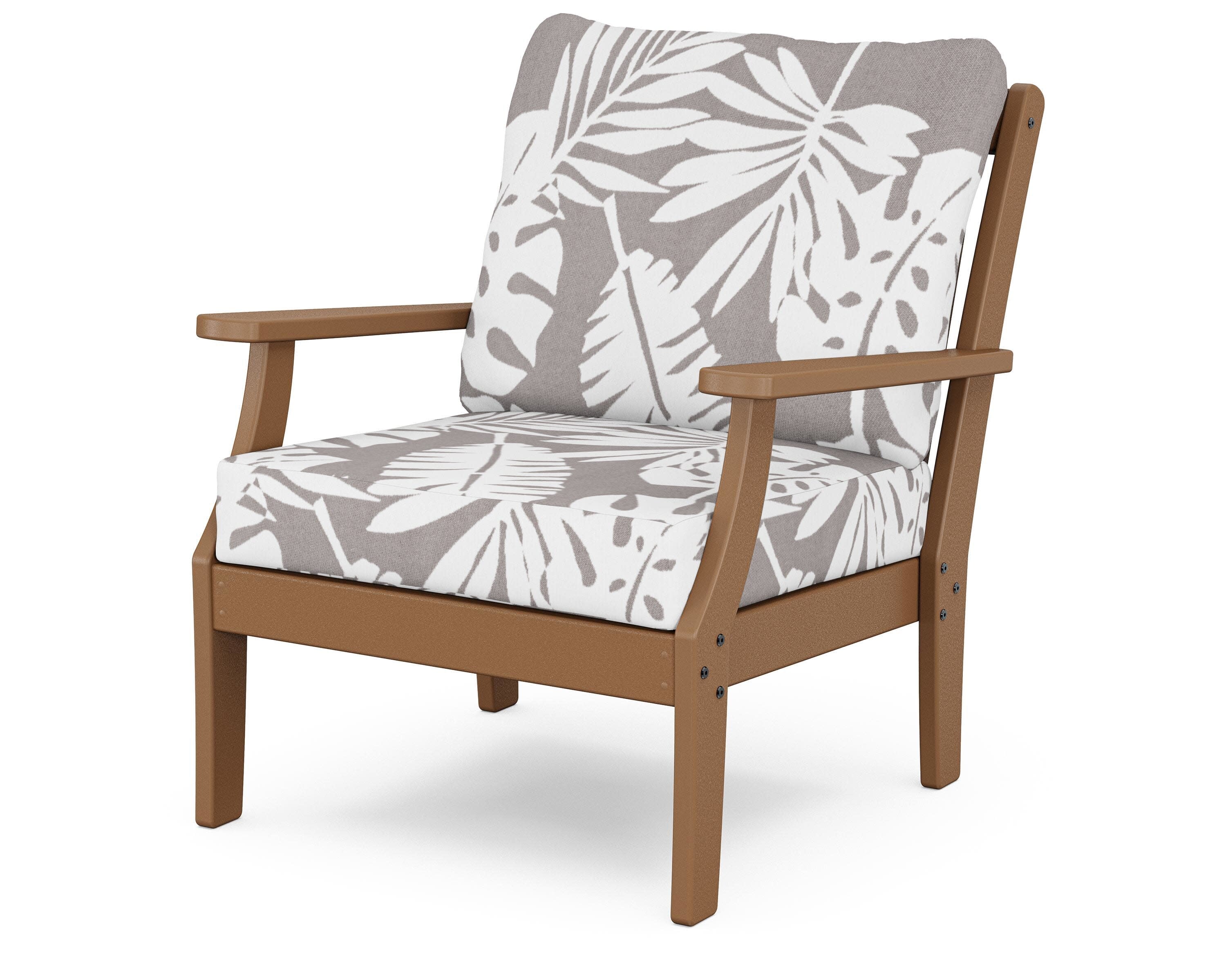 Yacht Club Deep Seating Chair in Tree House / Leaf Grey Mist