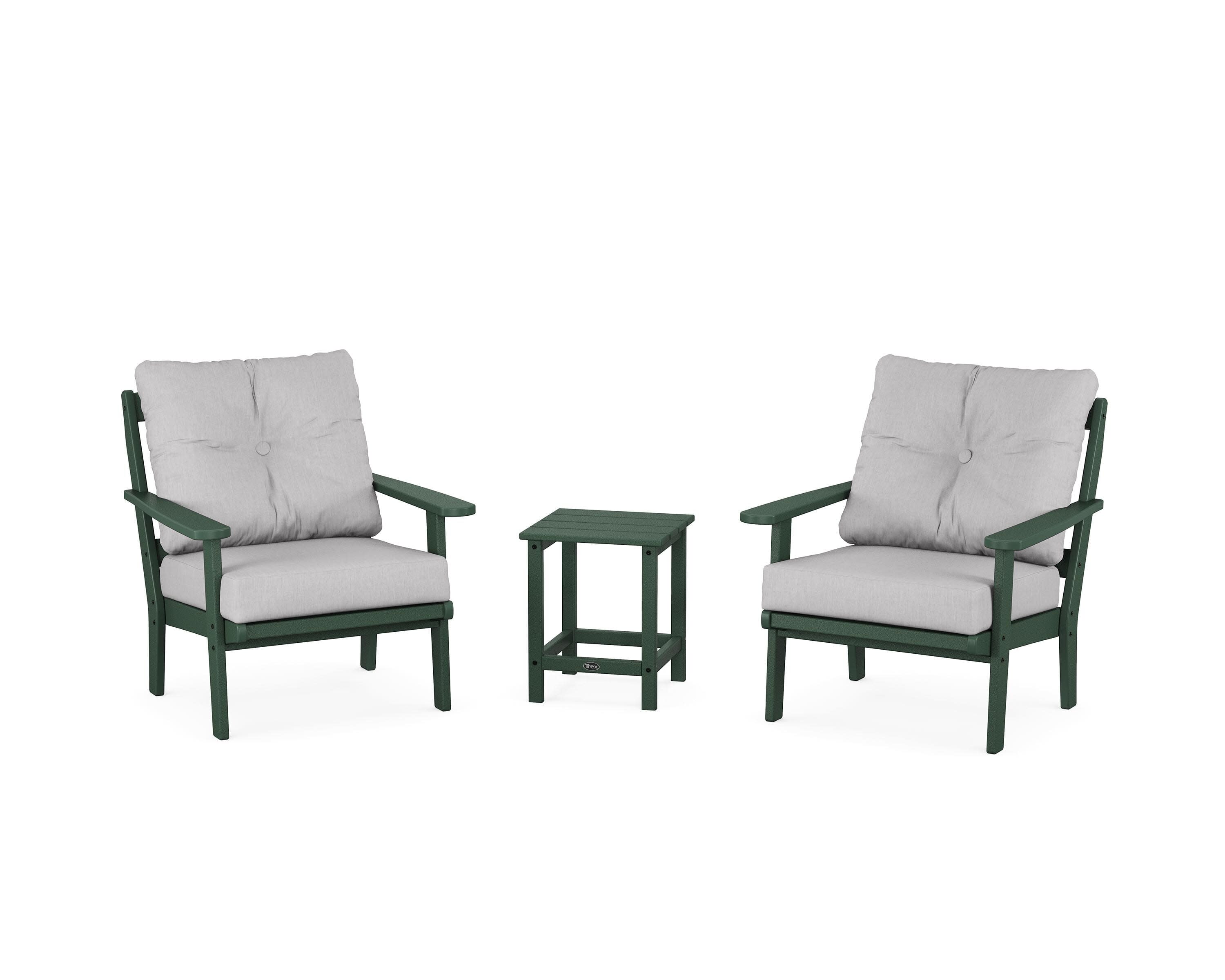 Cape Cod 3-Piece Deep Seating Set in Rainforest Canopy / Granite