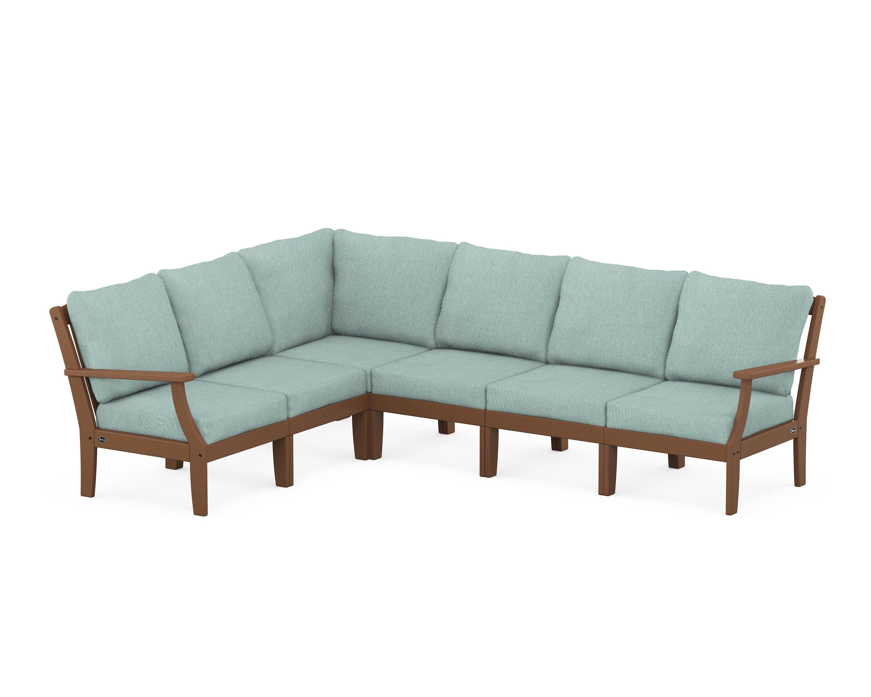 Yacht Club Modular 6-Piece Deep Seating Set in Tree House / Glacier Spa