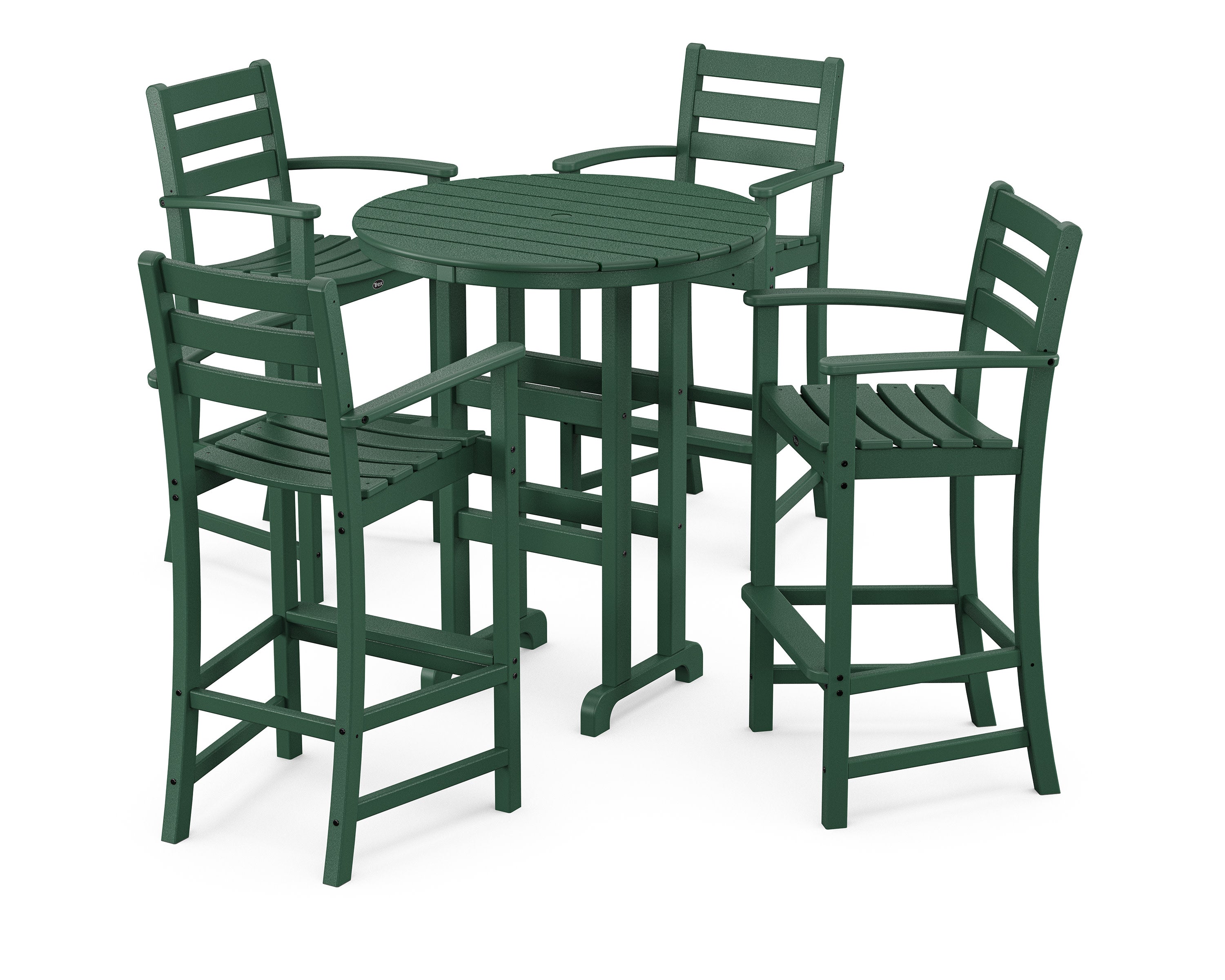 Monterey Bay 5-Piece Round Bar Set in Rainforest Canopy