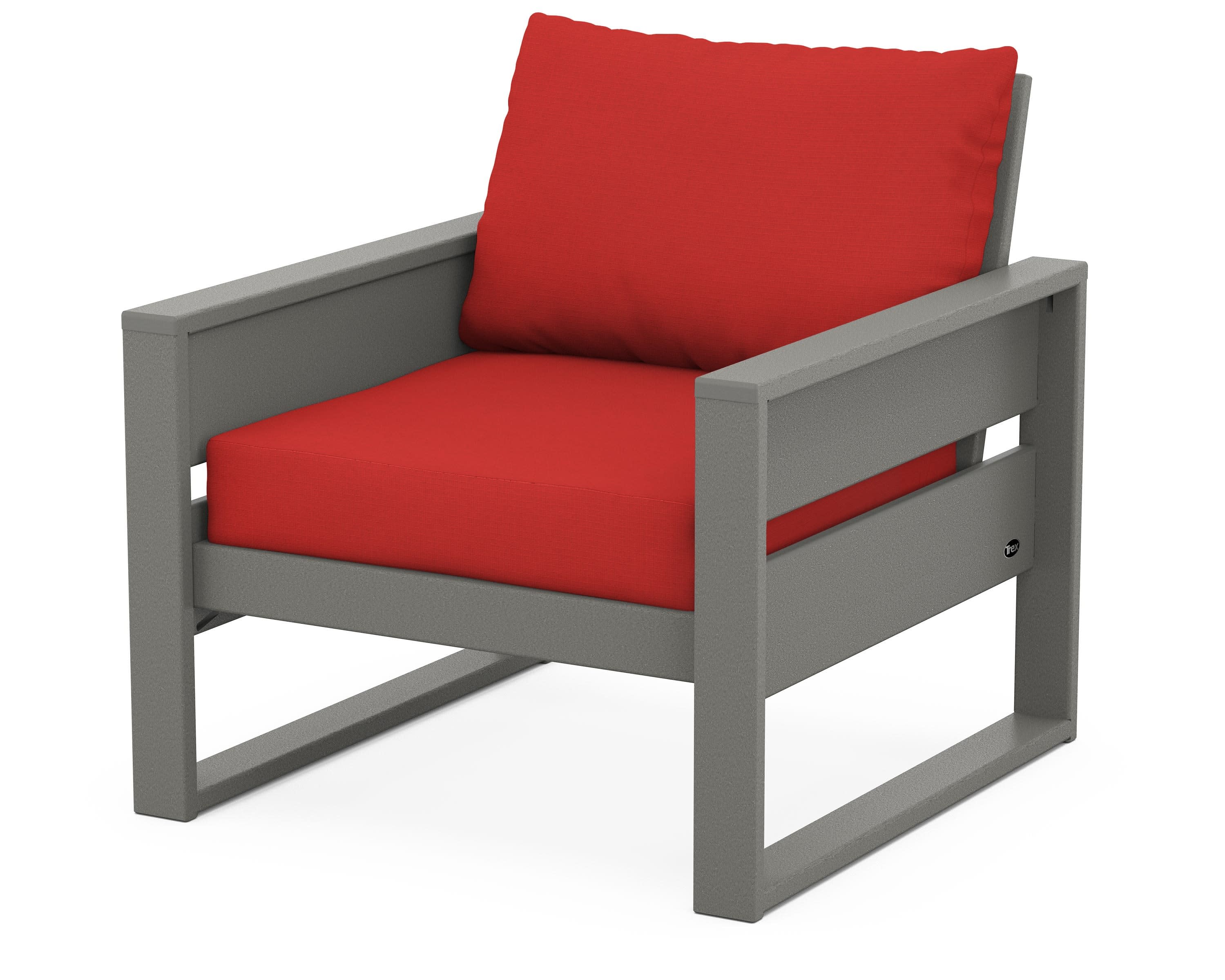 Eastport Club Chair in Stepping Stone / Crimson Linen