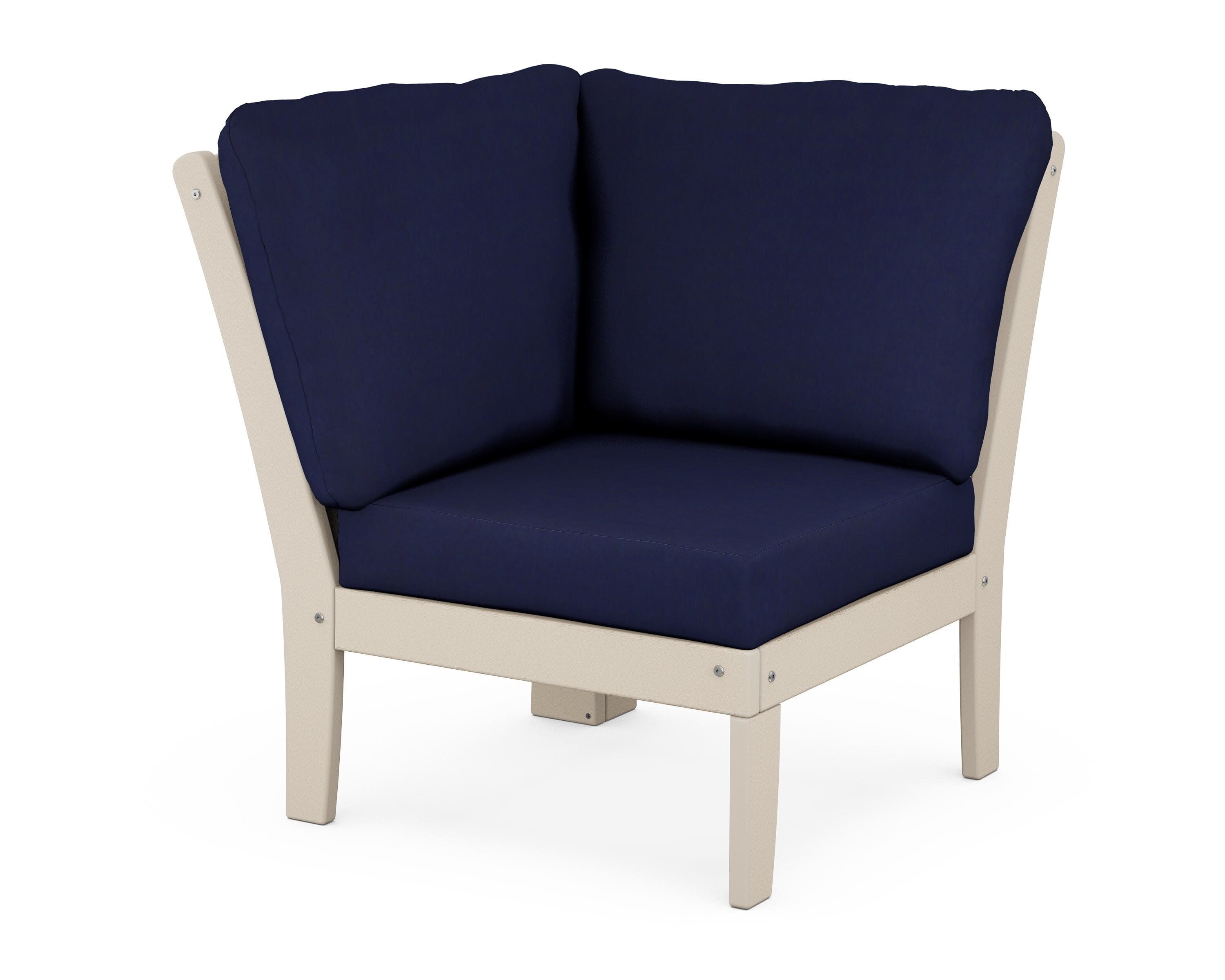 Yacht Club Modular Corner Chair in Sand Castle / Navy