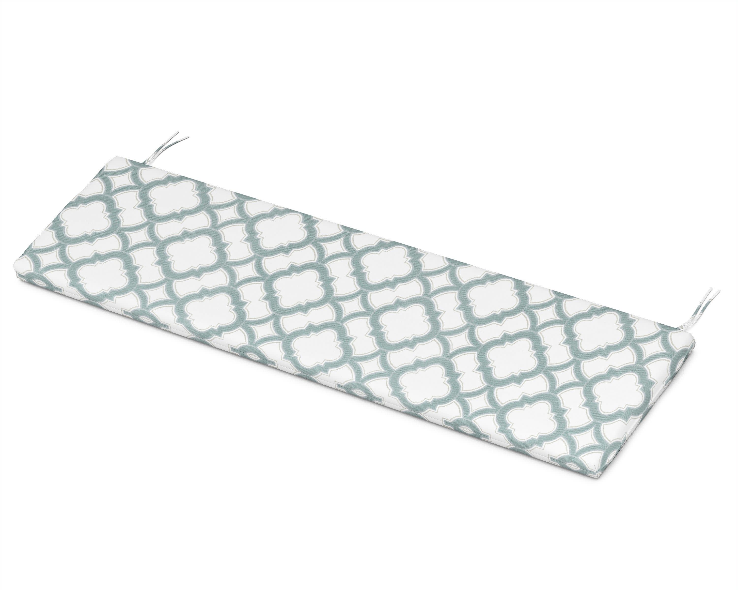 Bench Seat Cushion - 18.5"D x 55.5"W x 2.5"H in Trellis Glacier Spa