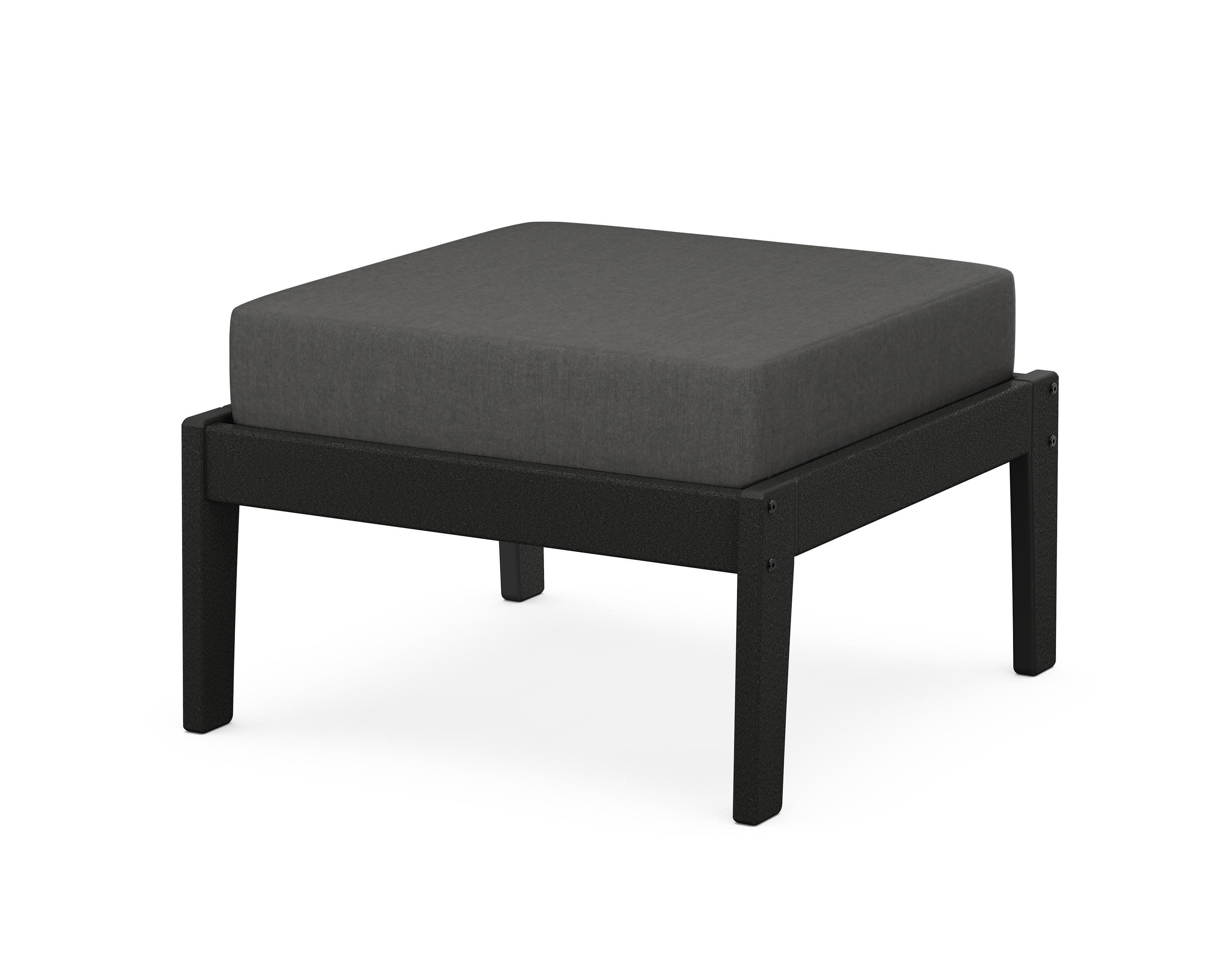 Deep Seating Ottoman in Black / Spectrum Carbon