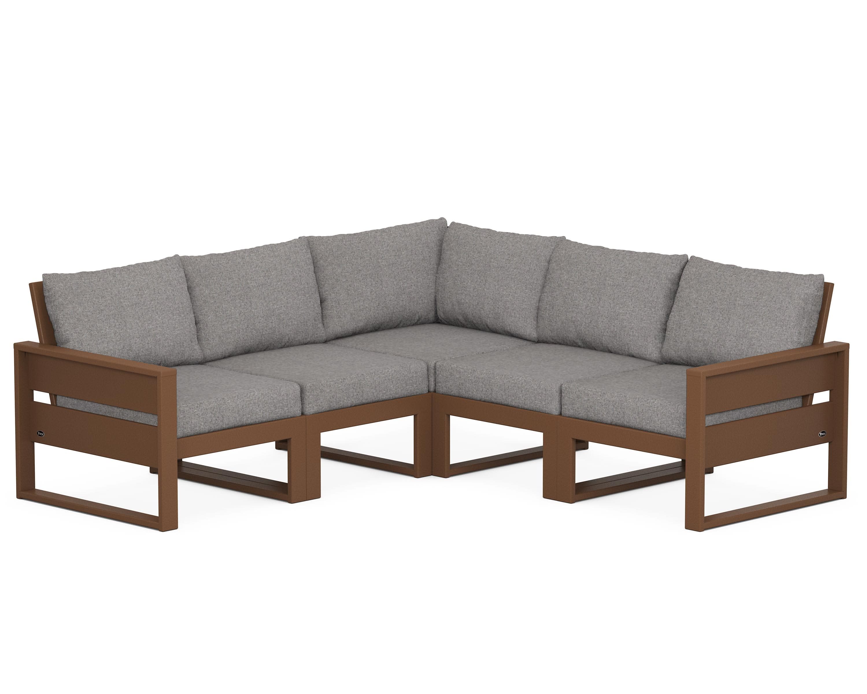 Eastport 5-Piece Sectional in Tree House / Grey Mist