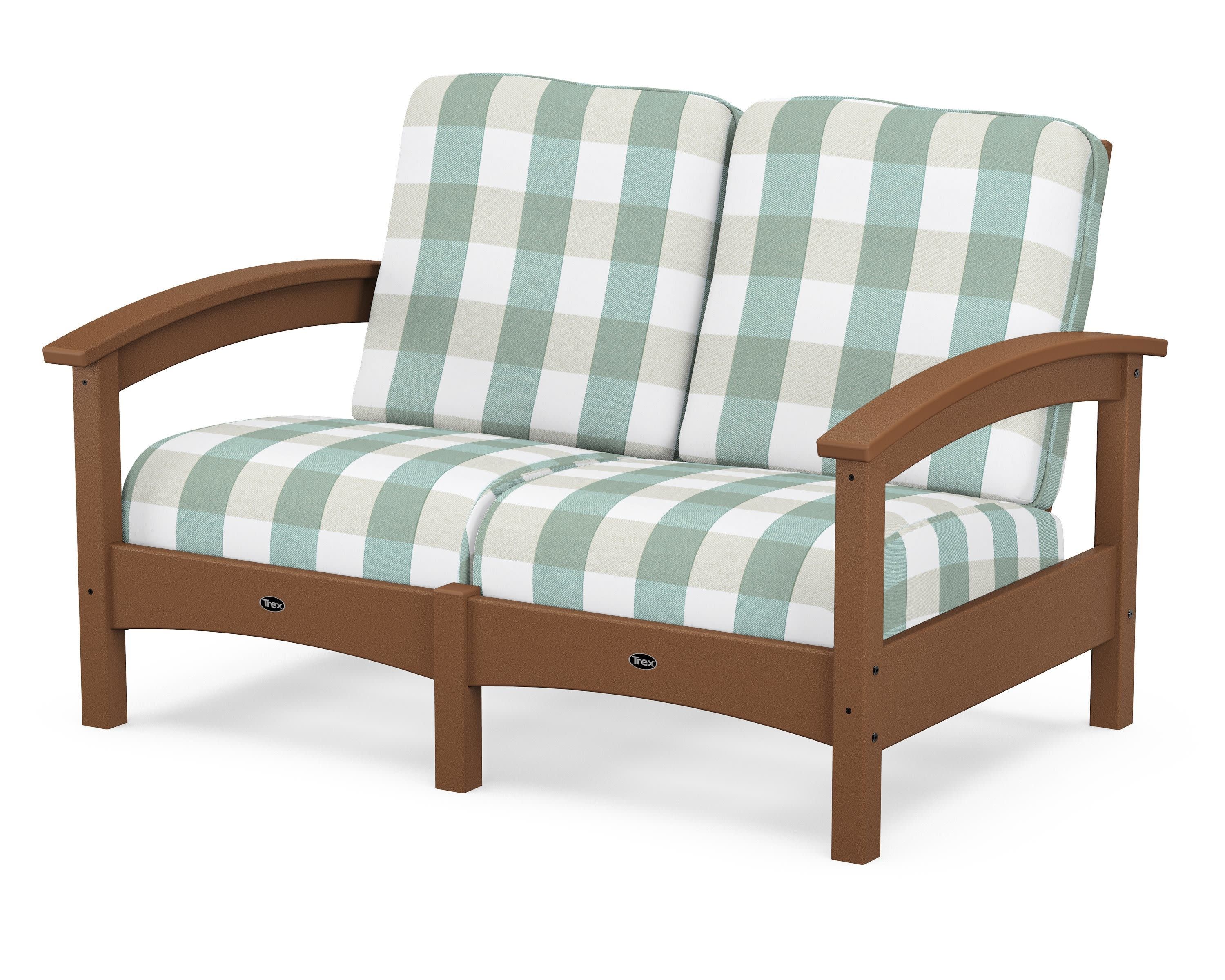 Rockport Club Loveseat in Tree House / Buffalo Plaid Glacier Spa
