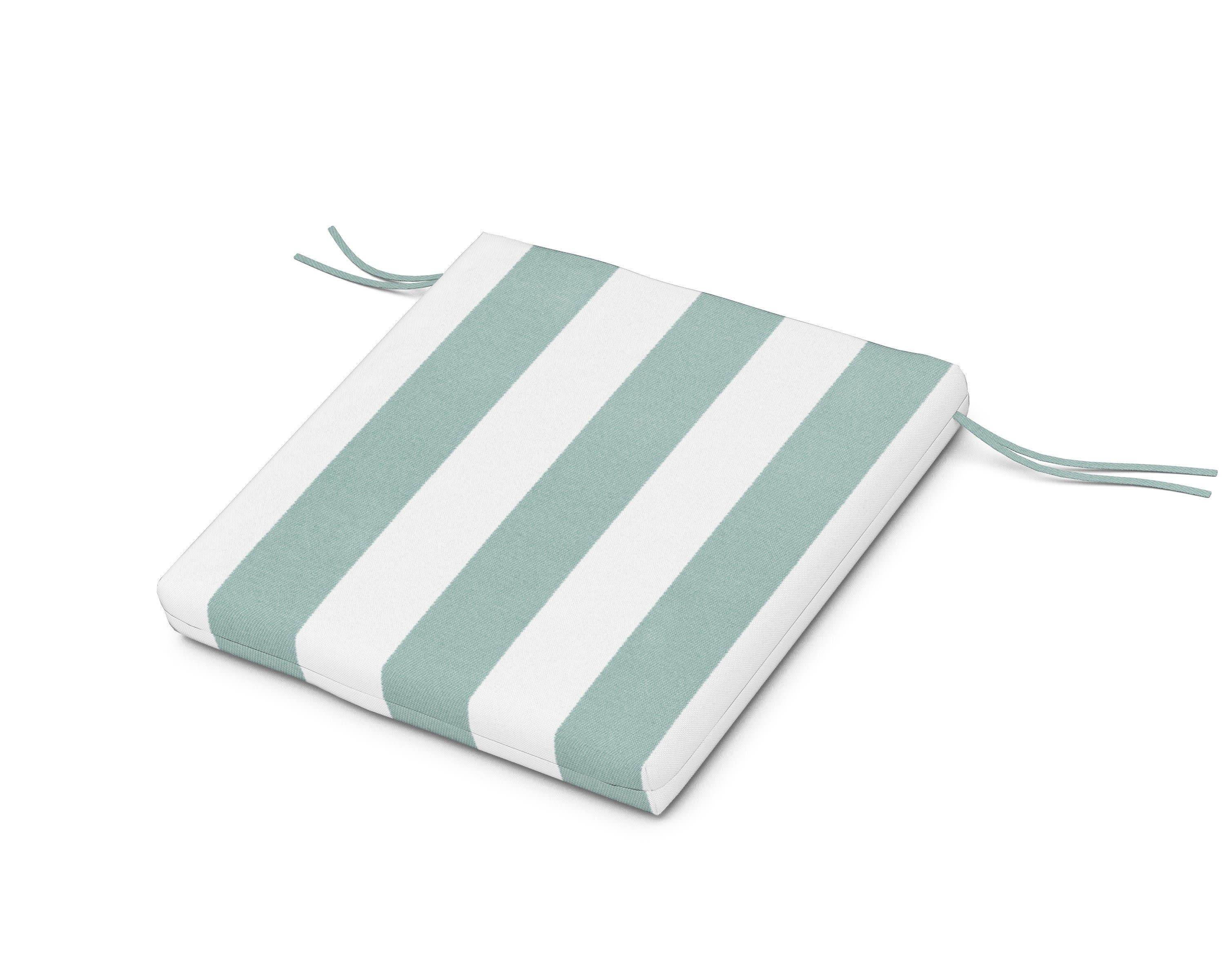 Seat Cushion - 20"D x 20"W x 2.5"H in Cabana Stripe Glacier Spa