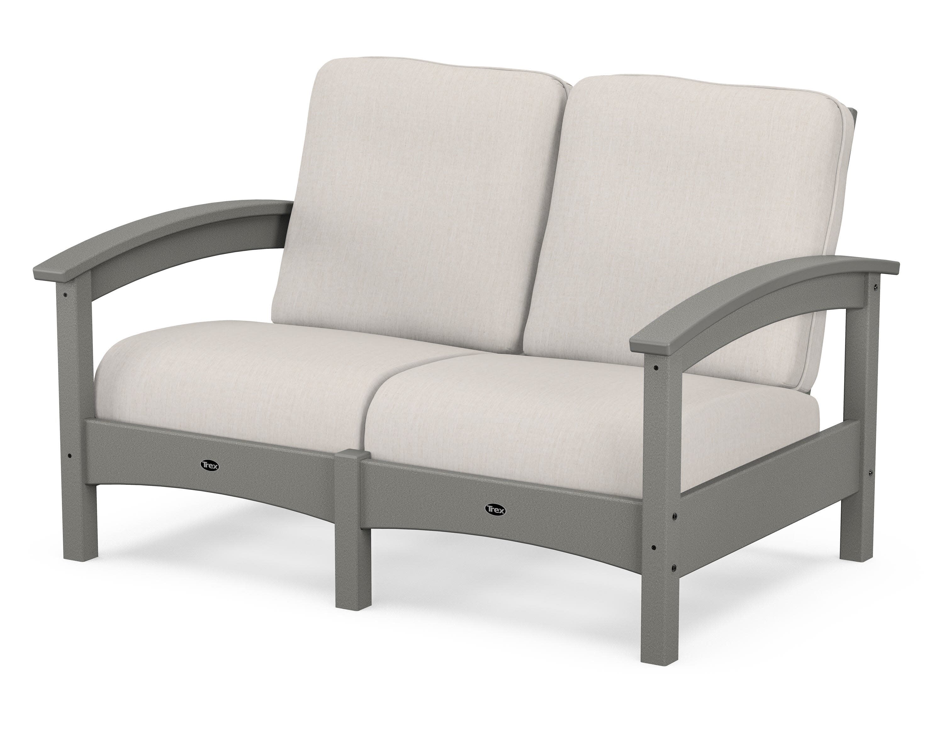 Rockport Club Loveseat in Stepping Stone / Cast Ash