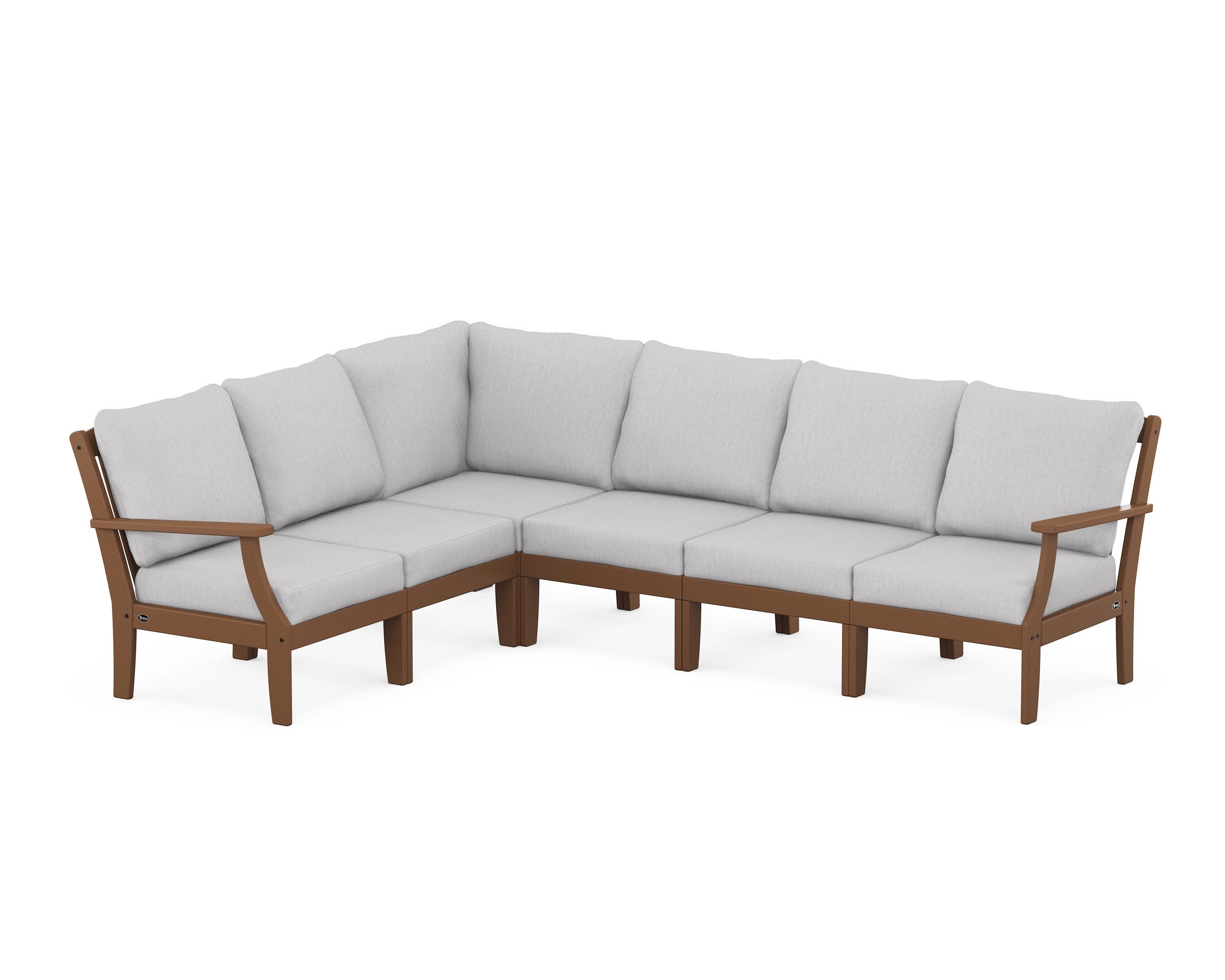 Yacht Club Modular 6-Piece Deep Seating Set in Tree House / Granite