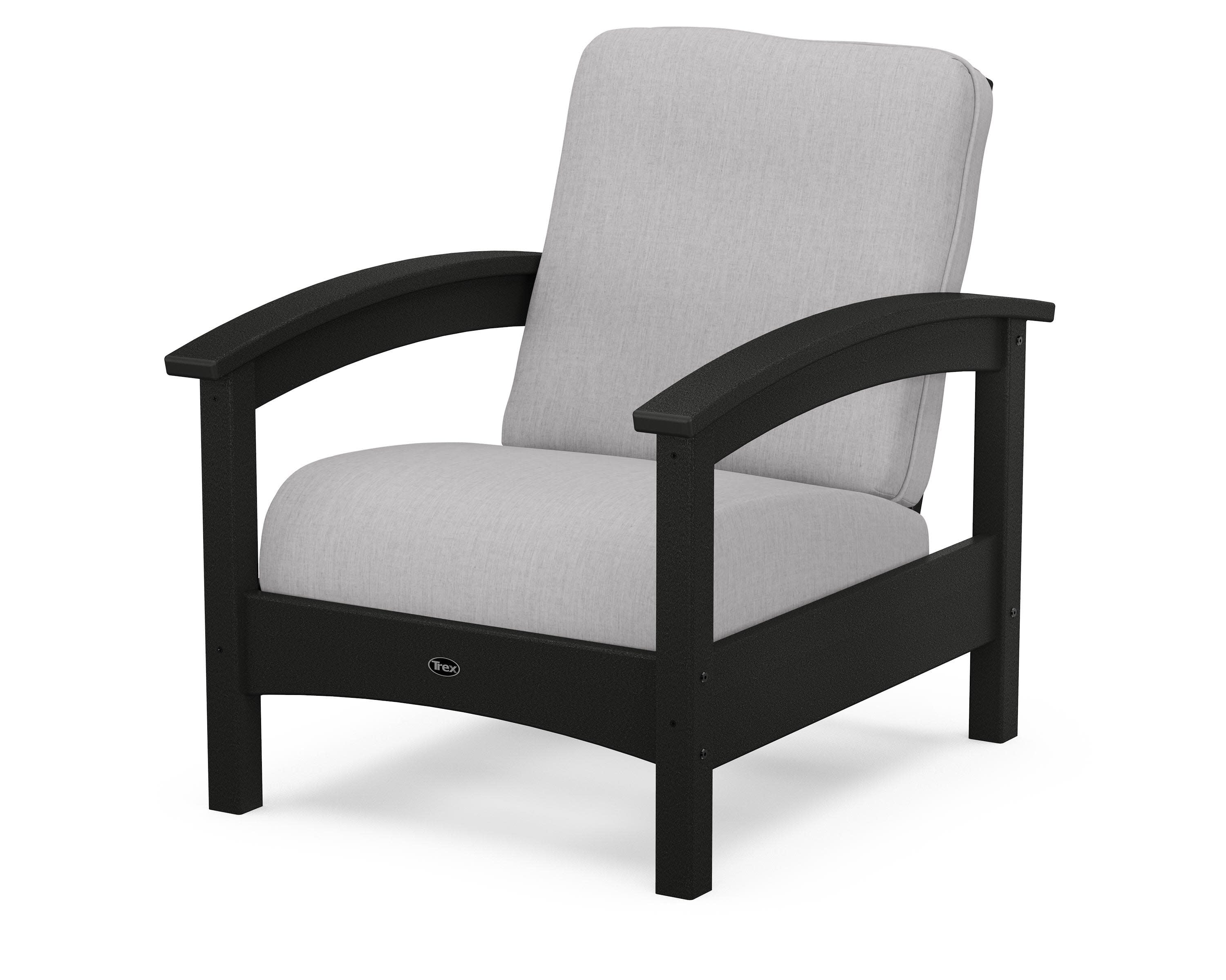 Rockport Club Chair in Charcoal Black / Granite