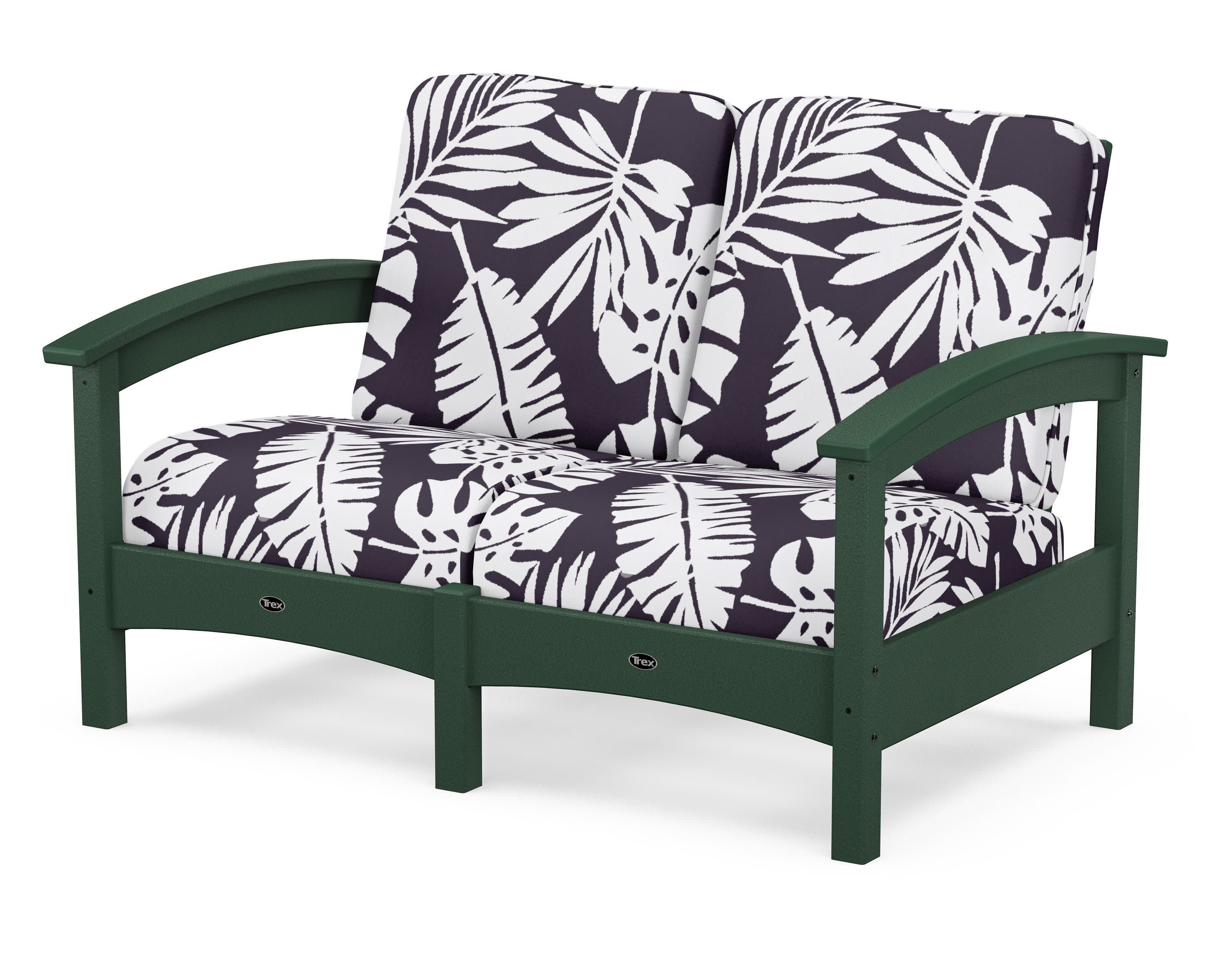 Rockport Club Loveseat in Rainforest Canopy / Leaf Navy