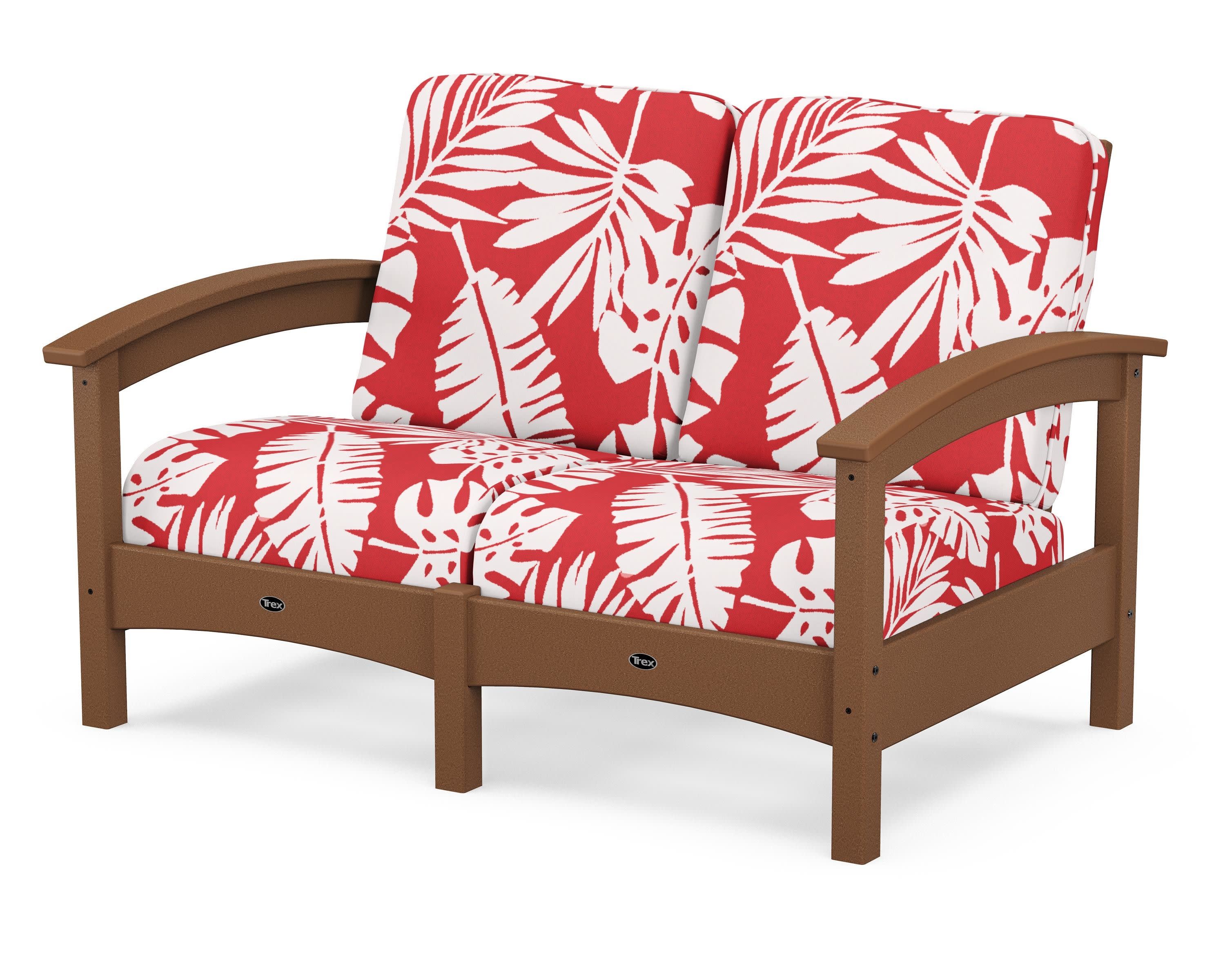 Rockport Club Loveseat in Tree House / Leaf Crimson