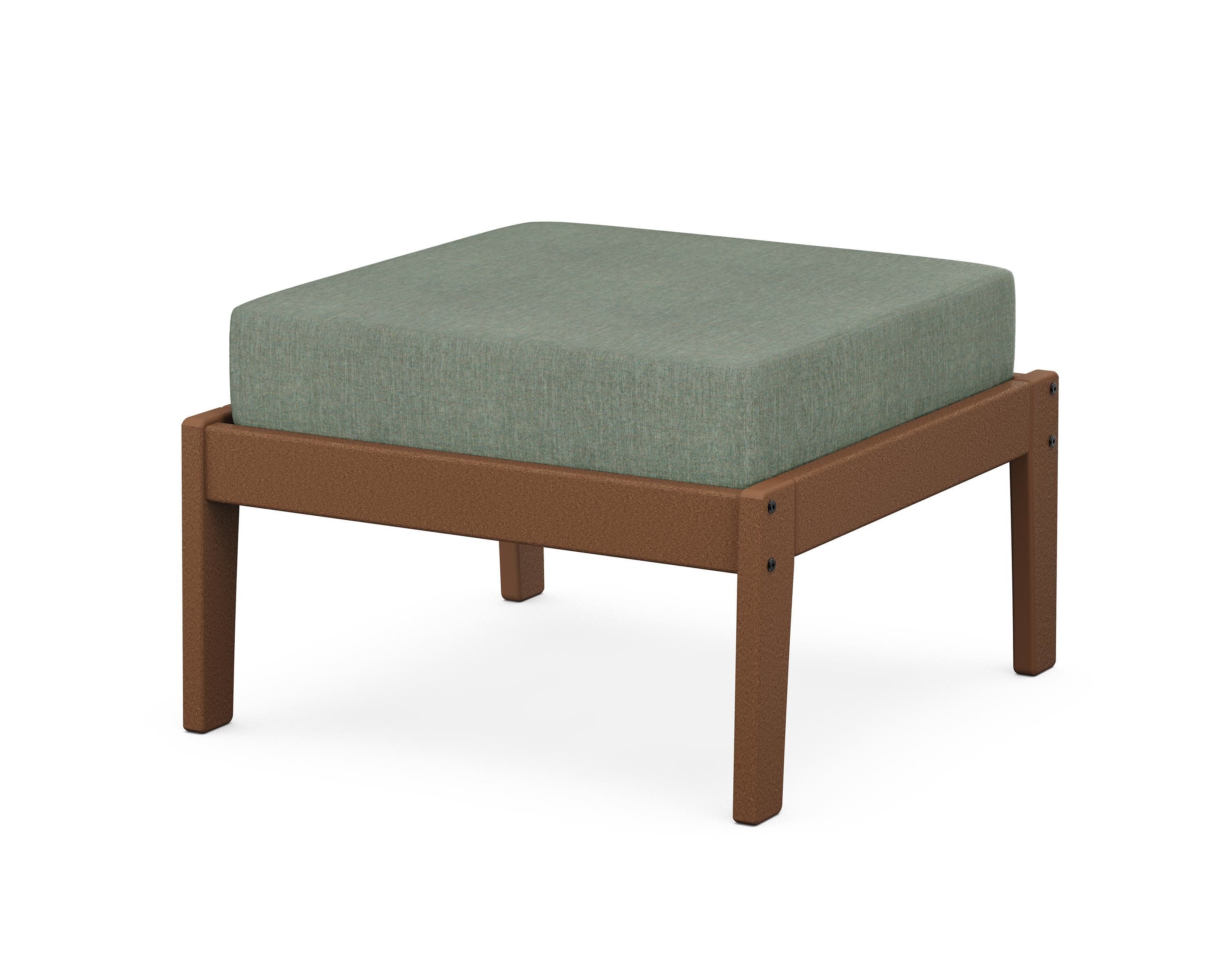 Deep Seating Ottoman in Teak / Cast Sage