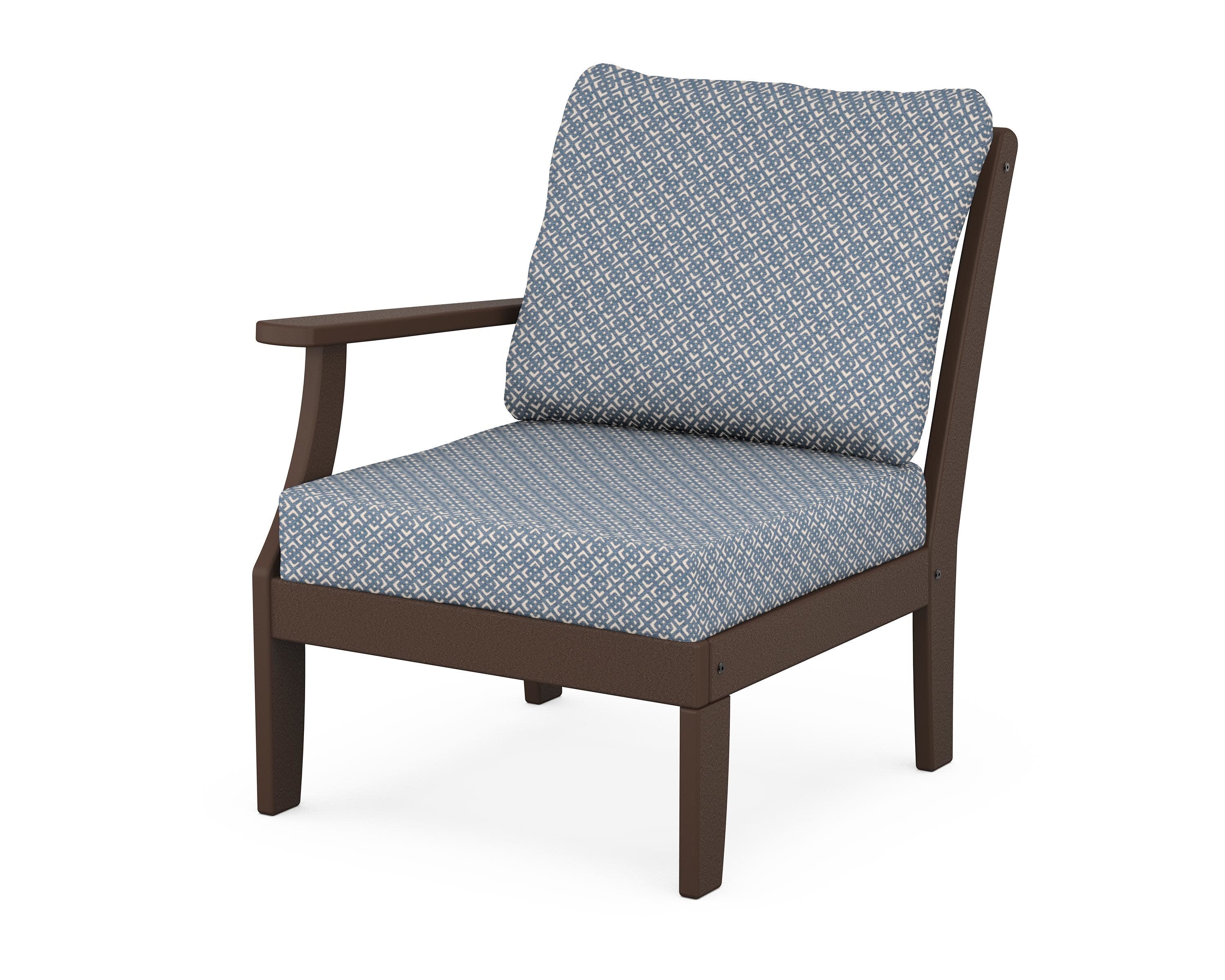 Yacht Club Modular Left Arm Chair in Vintage Lantern / Hopscotch