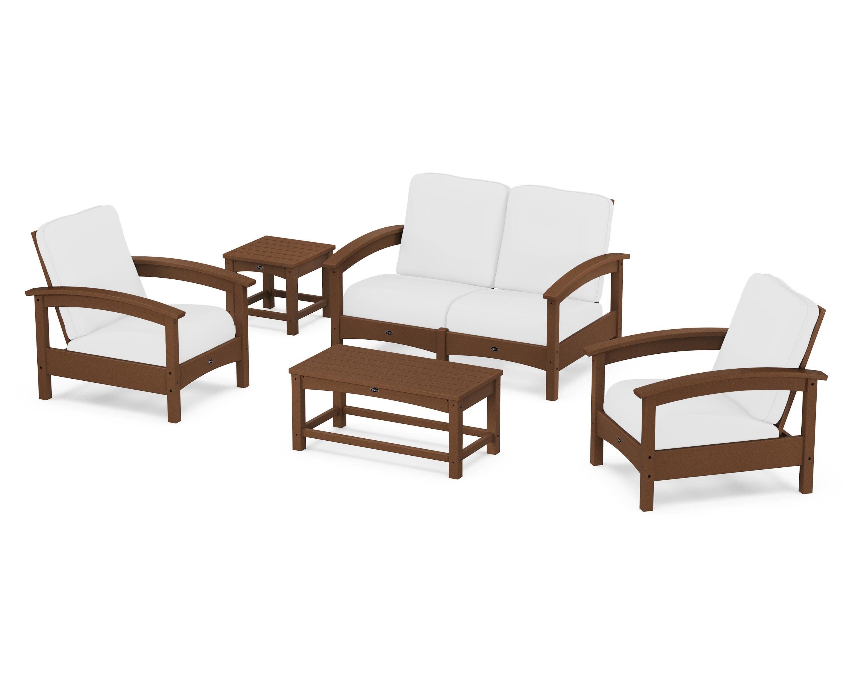 Rockport Club 6-Piece Deep Seating Conversation Set in Tree House / Natural