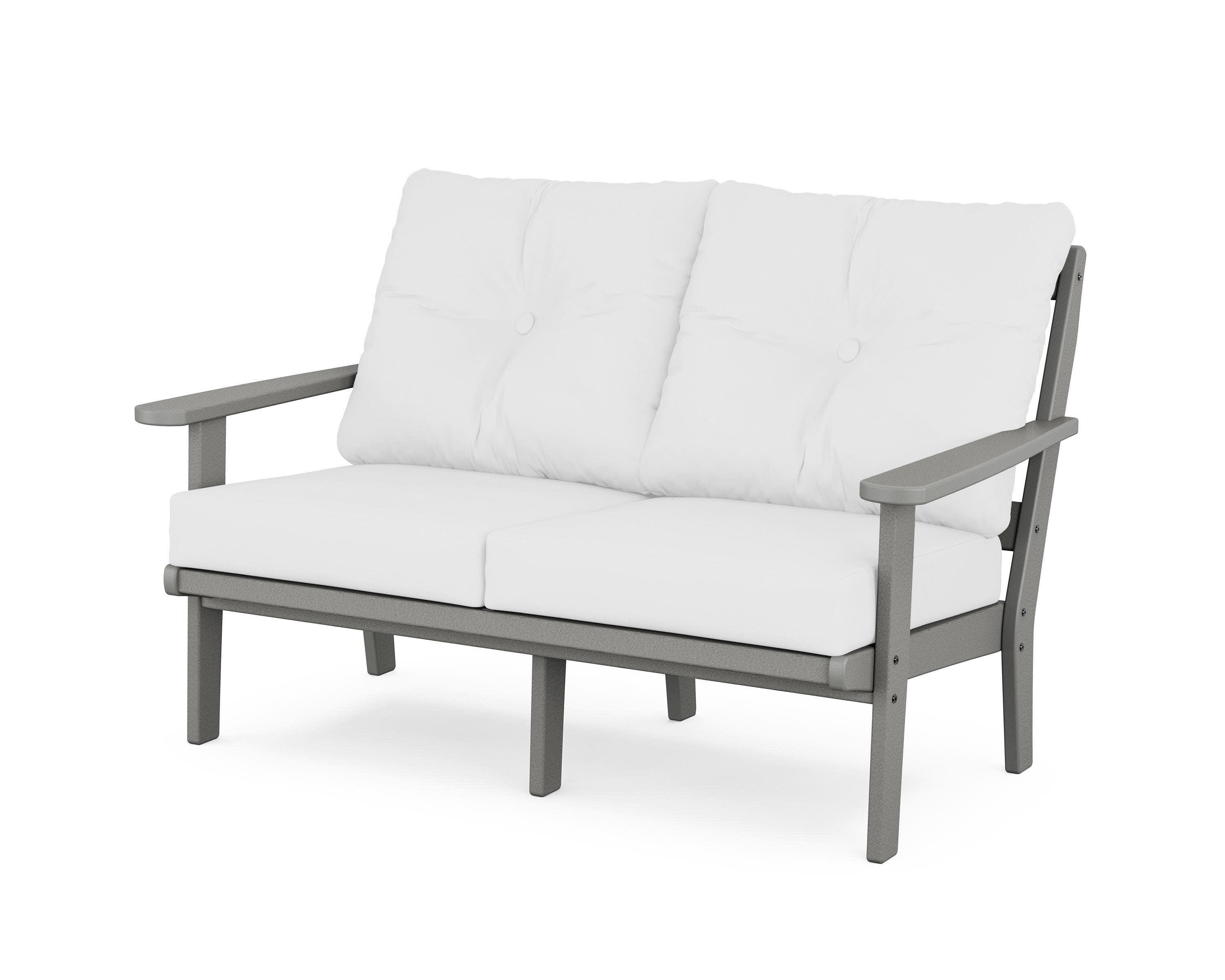 Cape Cod Deep Seating Loveseat in Stepping Stone / Natural