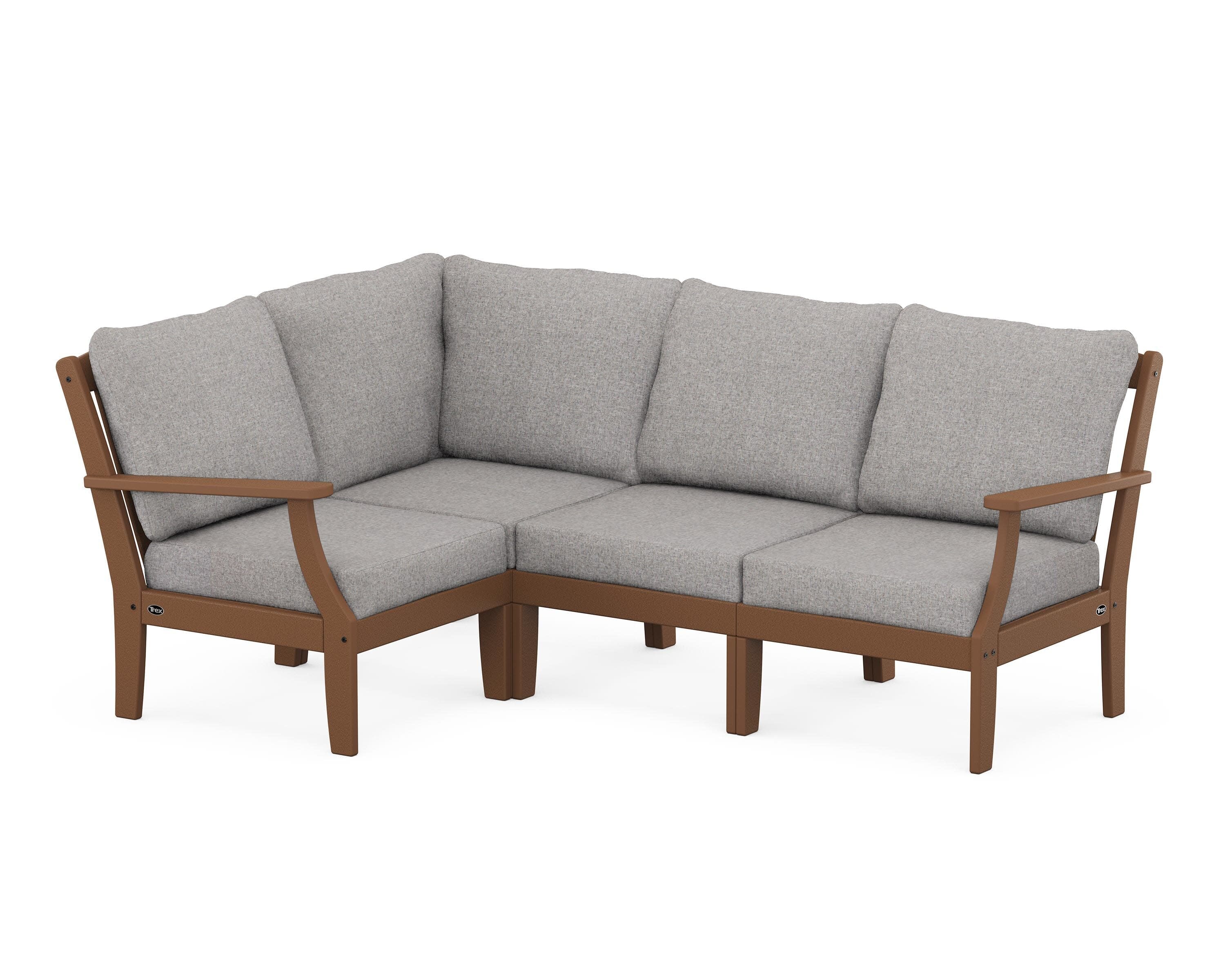 Yacht Club Modular 4-Piece Deep Seating Set in Tree House / Grey Mist
