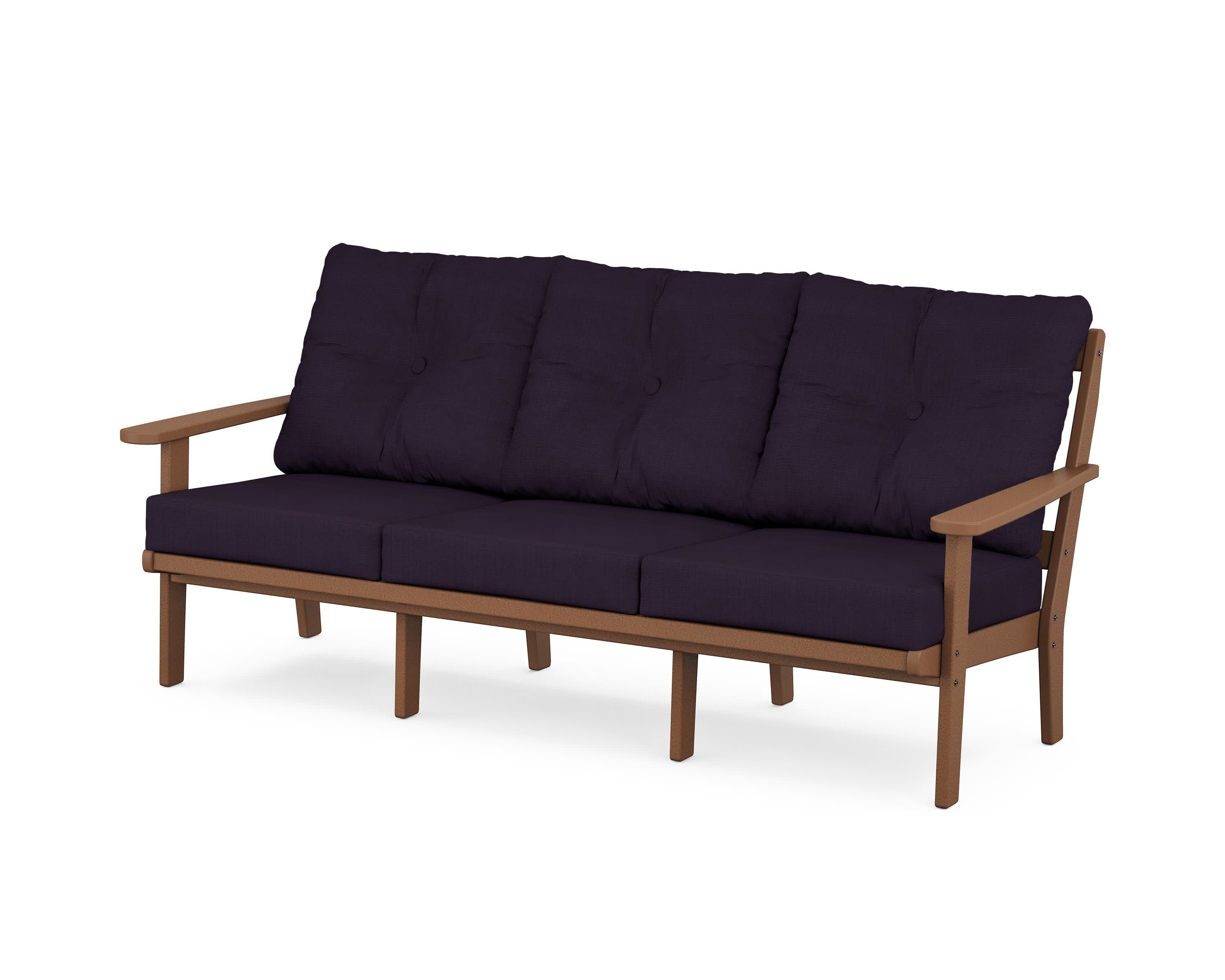 Cape Cod Deep Seating Sofa in Tree House / Navy Linen